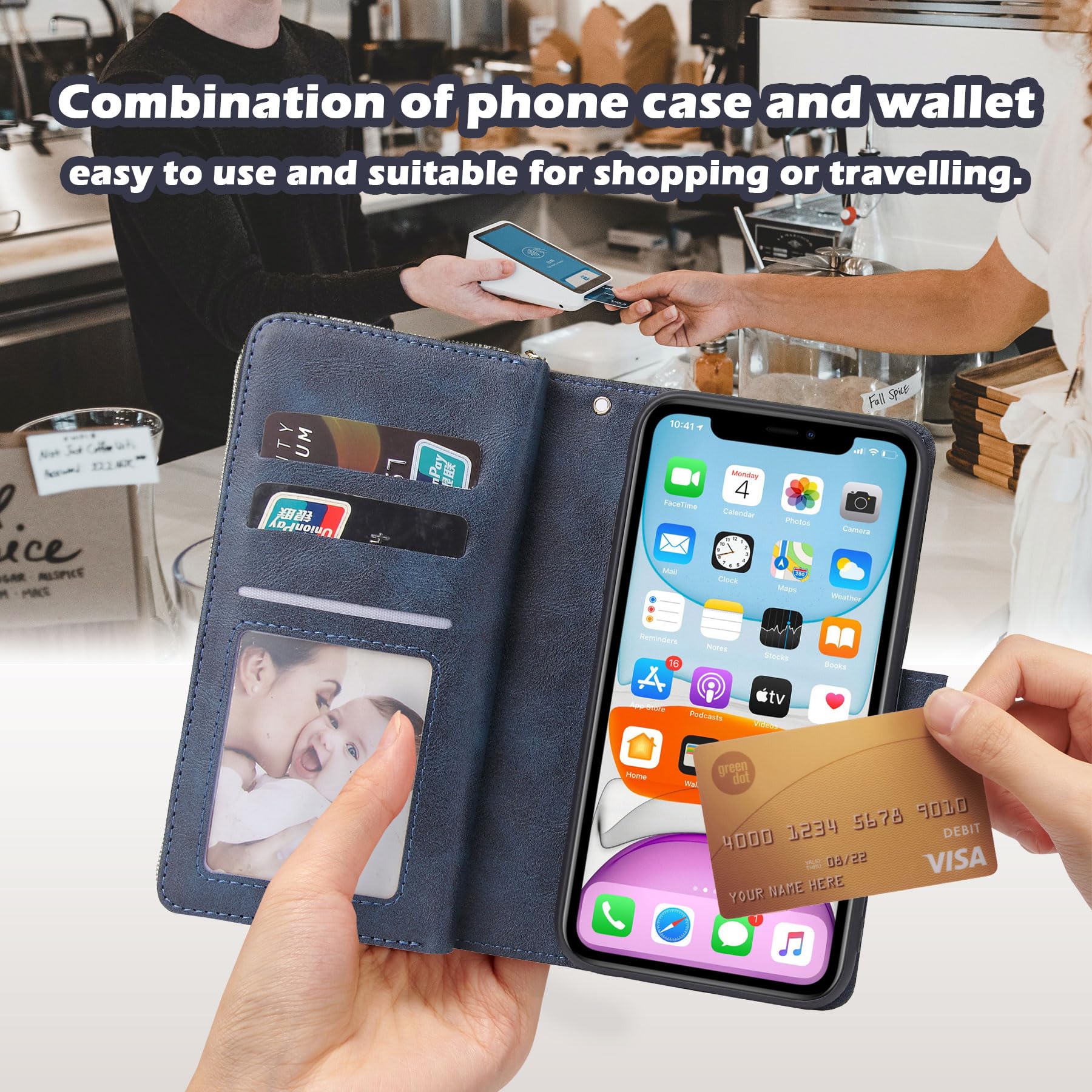 Amazon.co.jp: ZCDAYE 財布型ケース iPhone Xs Max用、プレミアム