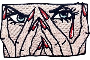 The Angry Crying Woman Patch Embroidered Applique Iron On Sew On Emblem