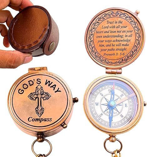 Miniatura 6 de God's Way Compass - Regalos de bautismo para niños, regalos cristianos para hombres, regalos católicos, regalos para adolescentes, regalos de