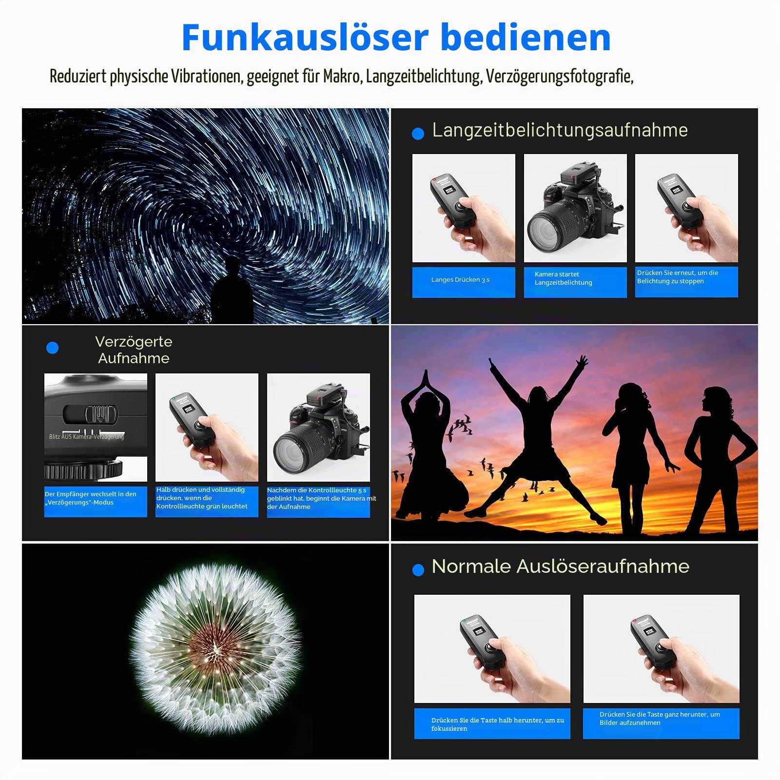 Neewer FC-16 Mehrkanal 2,4GHz 3-IN-1 drahtlos Blitz / Studio Blitzauslöser mit Fernauslöser
