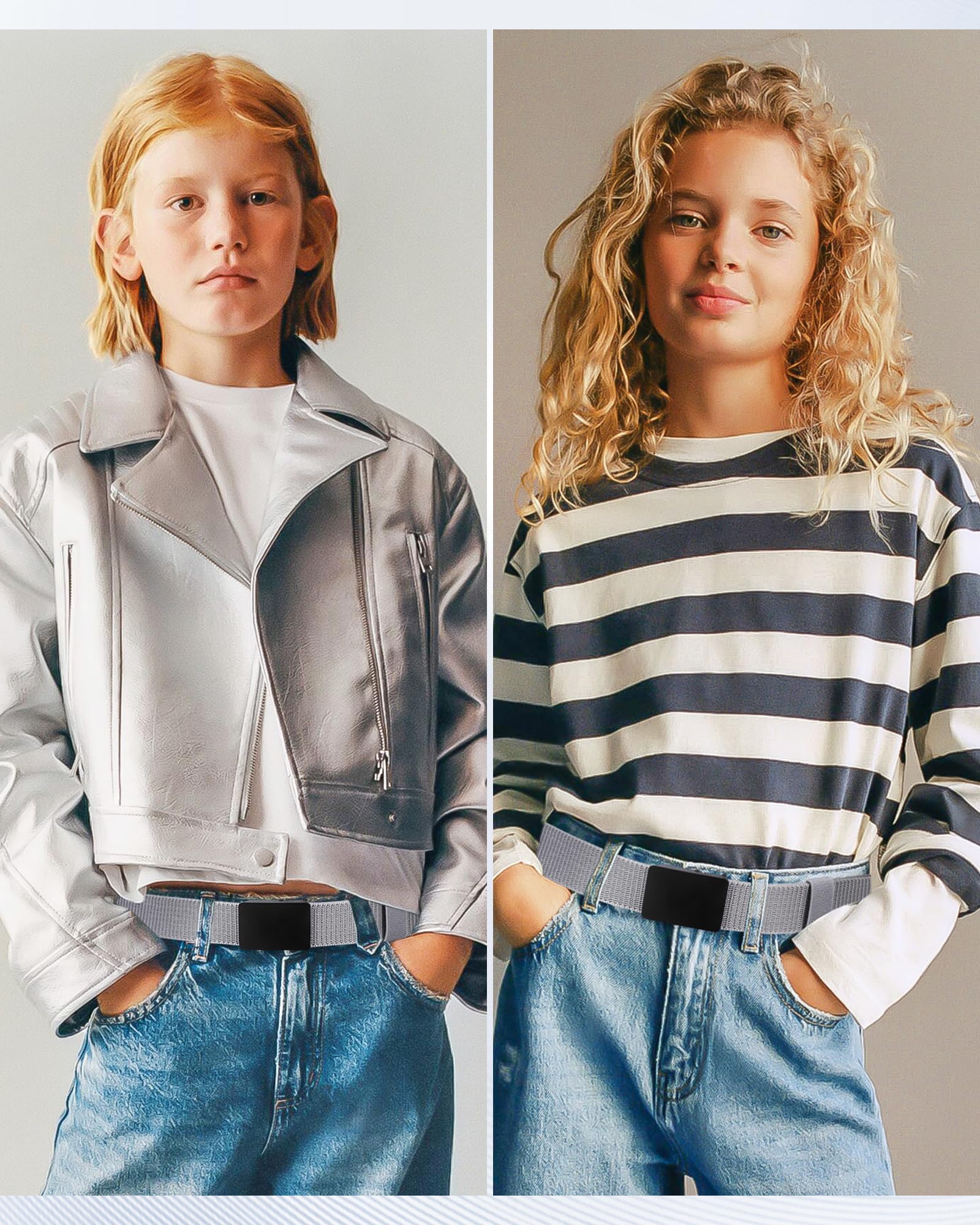 Cinturón de golf de nailon para niños y niñas cinturón de béisbol para niños con hebilla de metal cinturones para niños pequeños cinturones para jeans cinturón para niños de 7 a 12 años