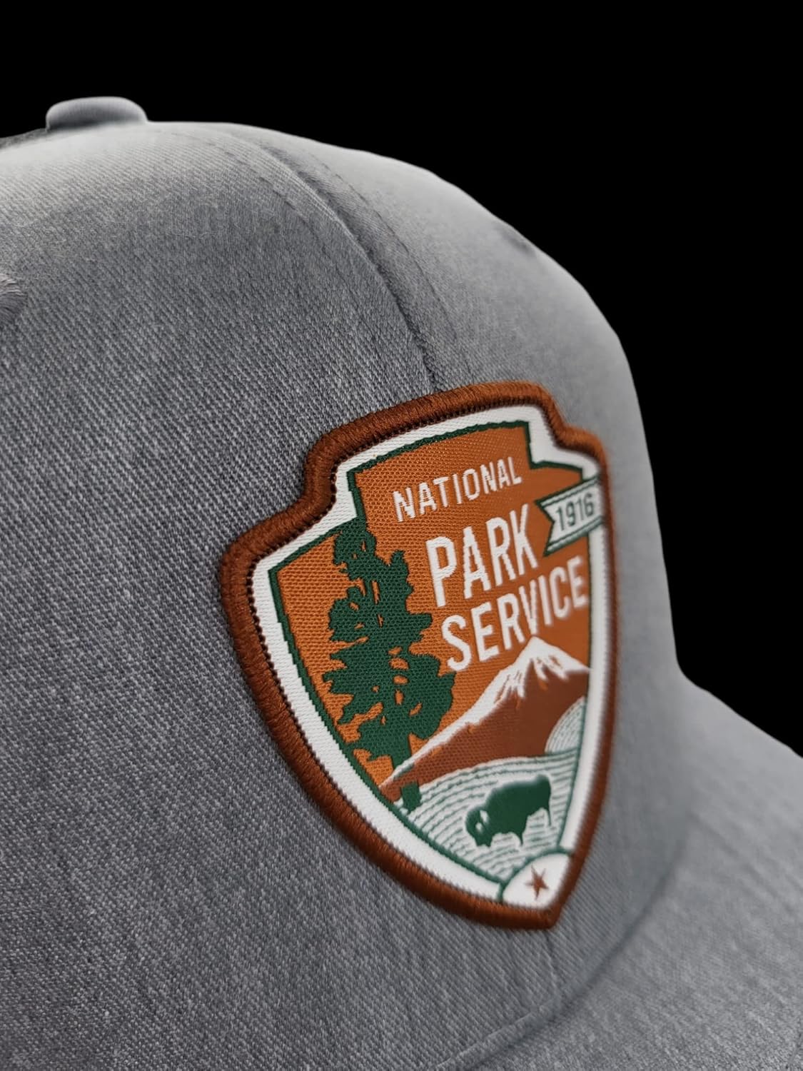 National Park Service Mens Snapback/MESH Trucker HAT with Woven Park Service NPS Patch