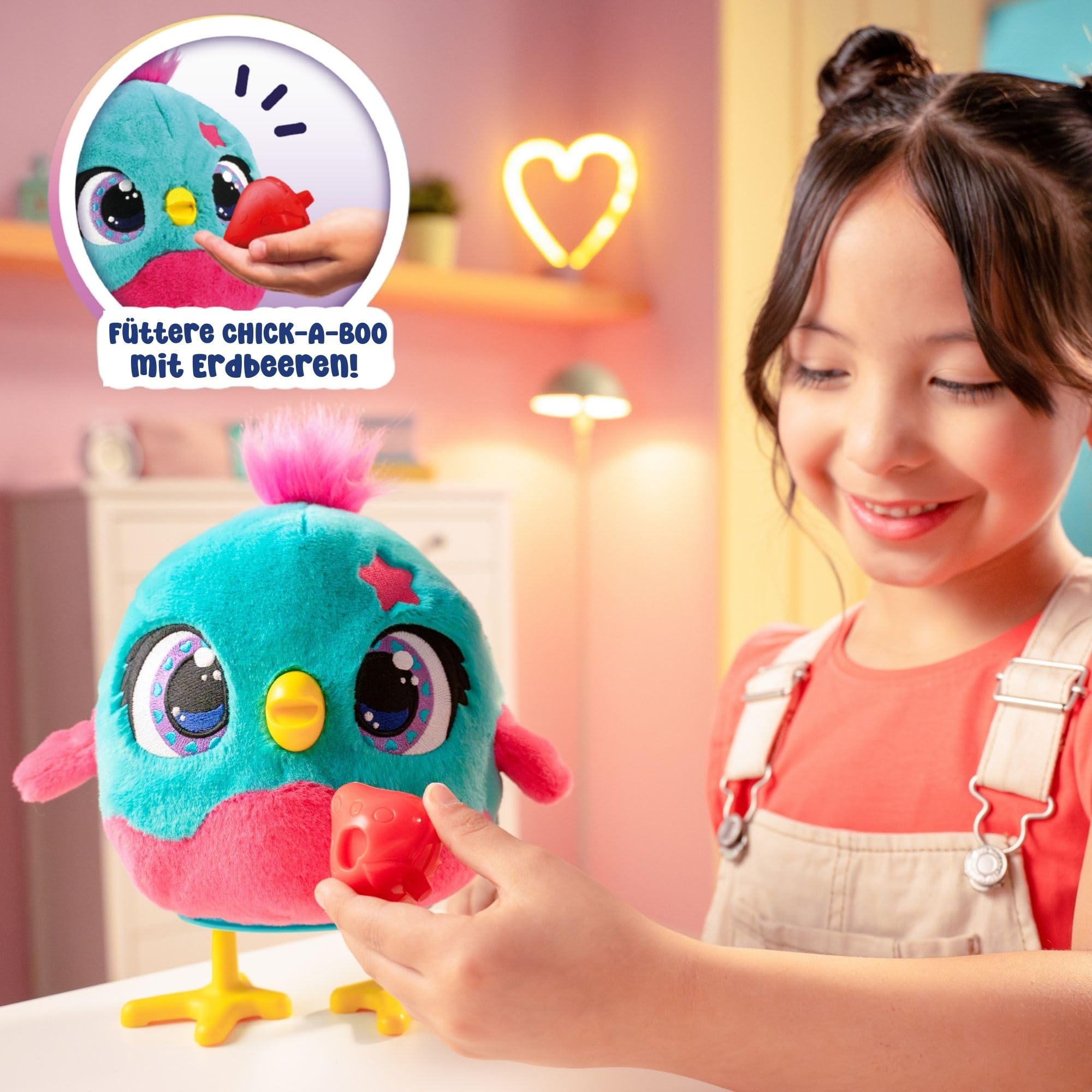 Chick-a-Boo – Elektronisches interaktives Plüschtier, 50+ Geräusche und Reaktionen – für Mädchen und Jungs - ab 3 Jahren