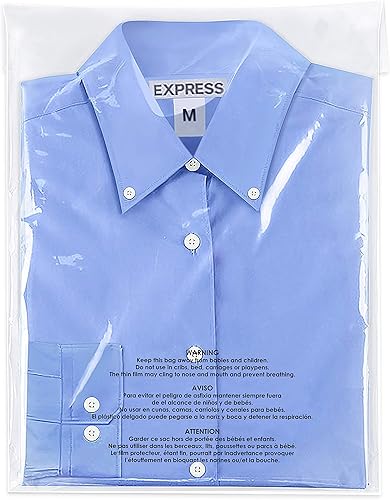 Spartan Industrial - Bolsas de polietileno transparente autosellantes de 12 x 18 pulgadas (200 unidades) con advertencia de asfixia para embalaje,