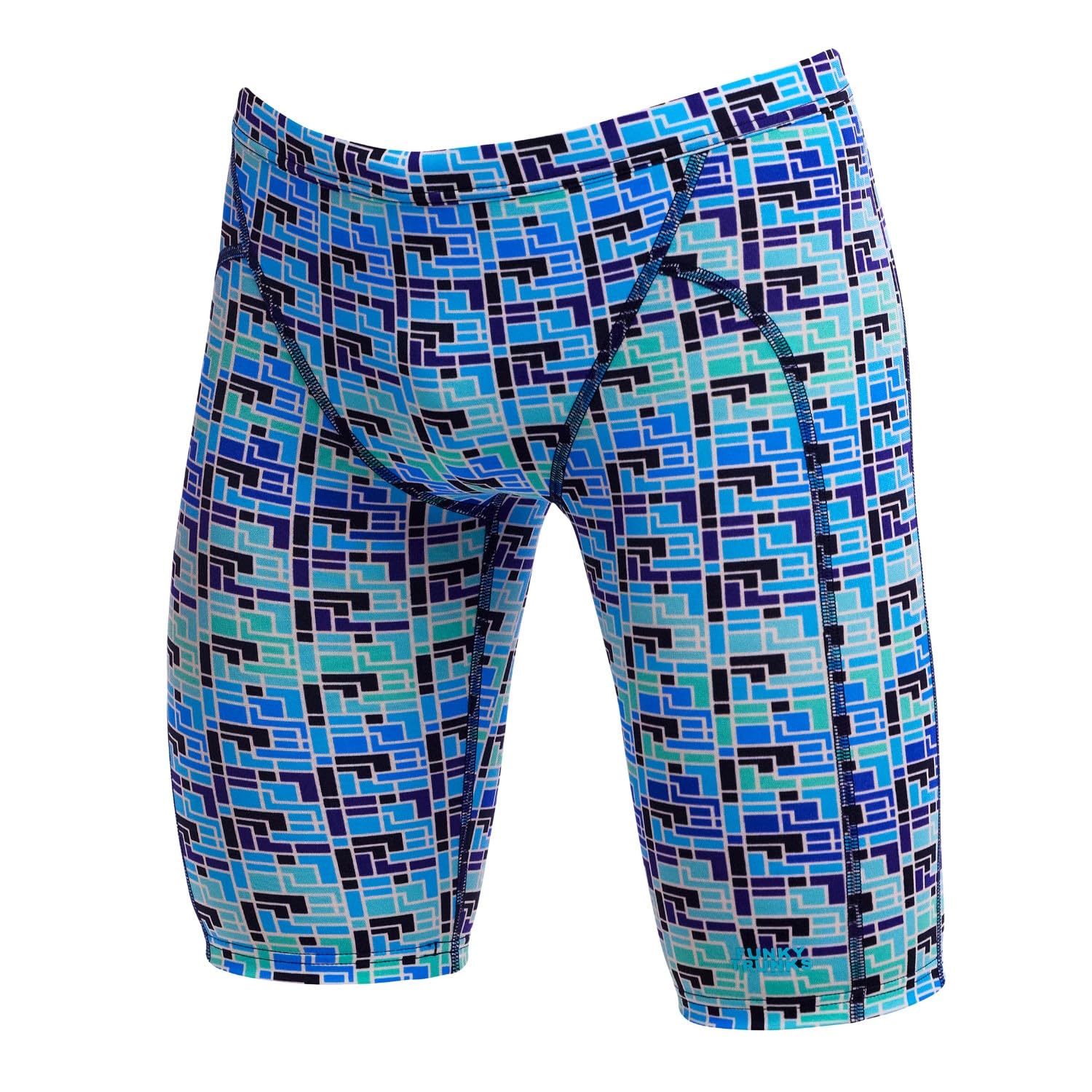Funky Trunks Jack Stack Jammer Badehose Jungen I Kinder für Training, Freizeit und Strand aus Chlor und Salzwasserbeständigen Material, Kinder Größen:164