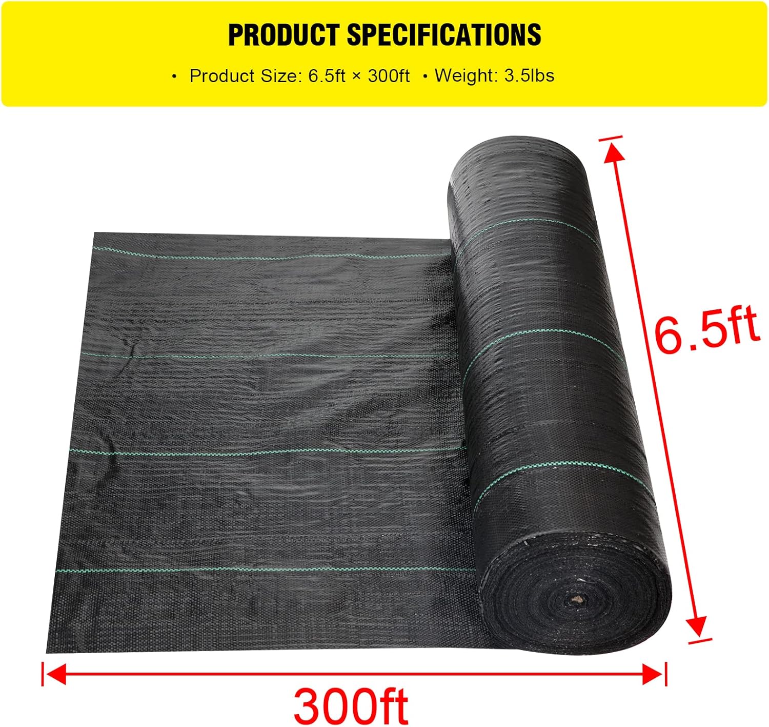 Buy Driveway Fabric, 6.5x300 ft Road Fabric Commercial Weed Barrier