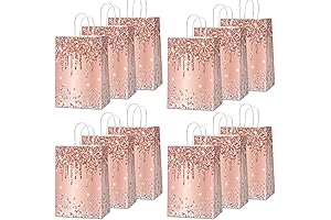Pink Rose Gold Glitter Diamond Goodie Bags Party Favors