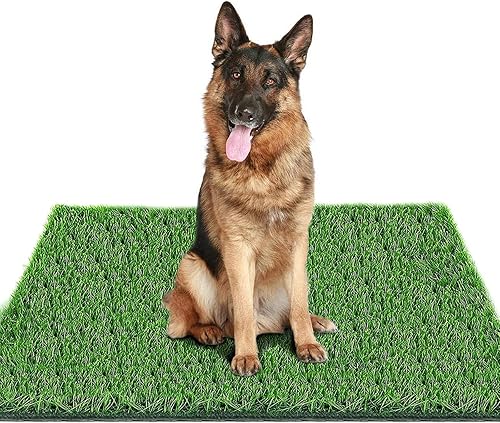 Almohadilla de césped de 39.3 x 31.5 pulgadas para perros para entrenamiento profesional para ir al baño, césped artificial reutilizable para