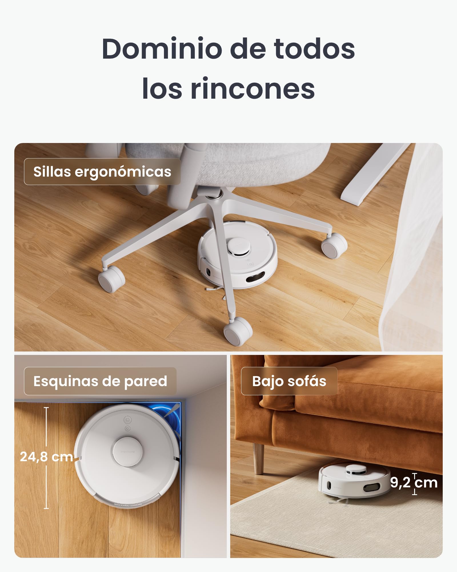 SwitchBot K11+ Robot Aspirador con fregona, 6000 Pa de succión, 90 días de Recogida de Polvo, autovaciado LDS Mapeo Inteligente diseño Delgado de 3,6 Pulgadas, Compatible con Apple Home Alexa Google