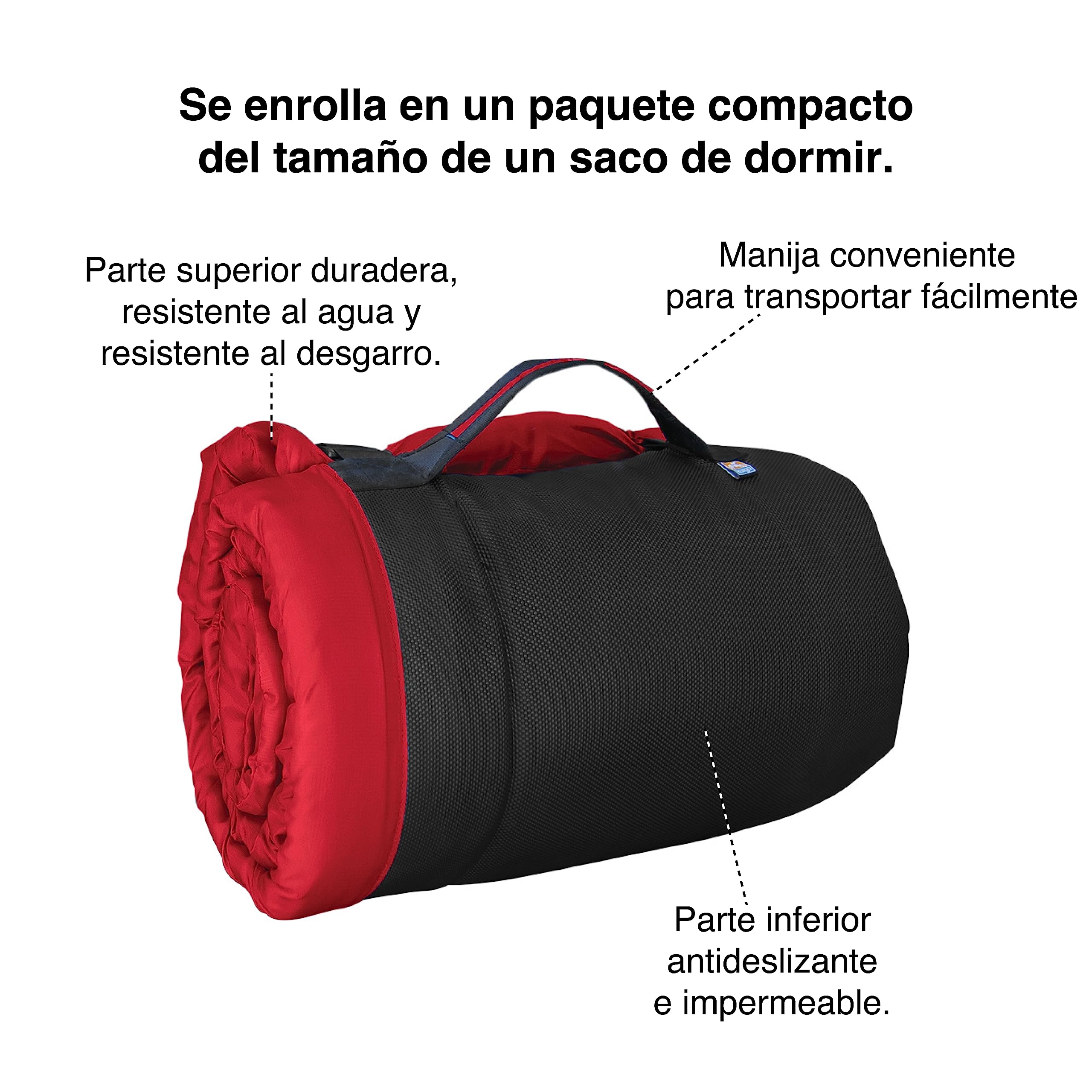 Kurgo Loft Wander Bed - Cama para Perros Grandes, Colchón para Perros, Cama para Mascotas, Cojín Lavable, Base Impermeable, Asa para Transporte – M