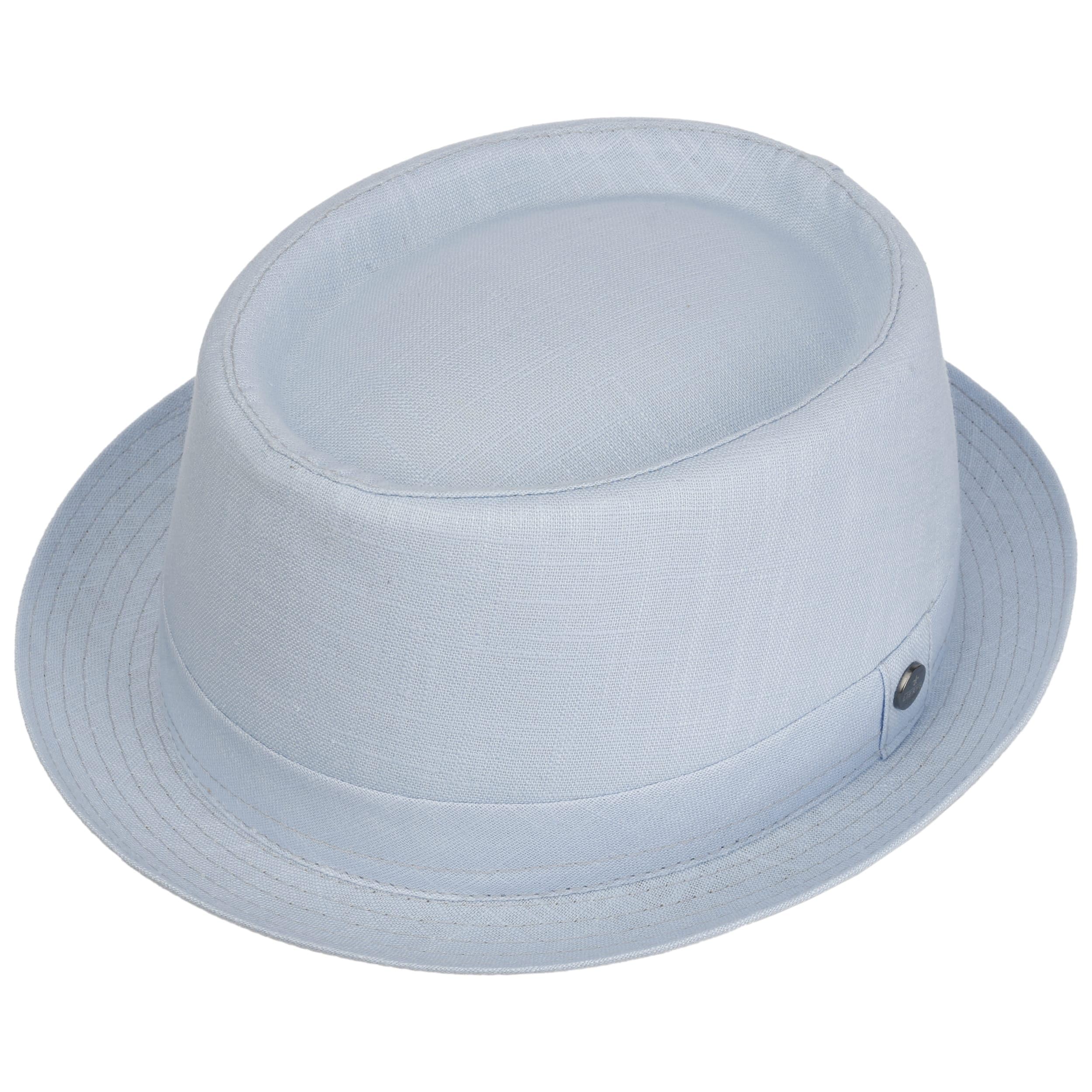 LIERYS Pork Pie Leinenhut meliert Made in Italy Herren Damen Sommer Winter