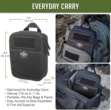MAXPEDITION Beefy Pocket Organizer, Compact, MOLLE-Compatible, 1000D Nylon Tactical Pouch, Everyday Carry Tool and Gear Storage for Outdoor, Tactical, Survival, 0266