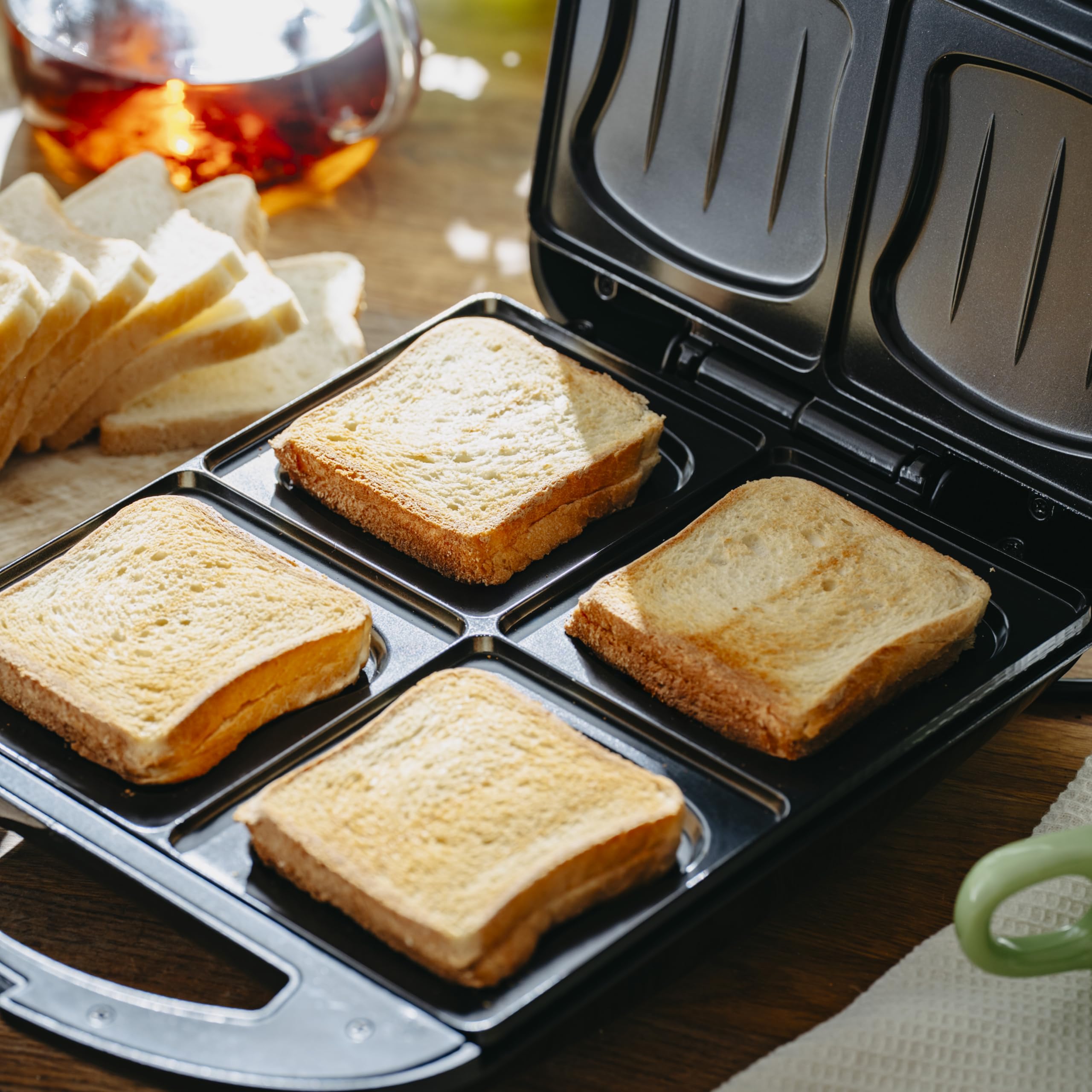 ADLER EUROPE Sandwich, 4 sándwiches, Tostado XXL, BIG American Sandwich