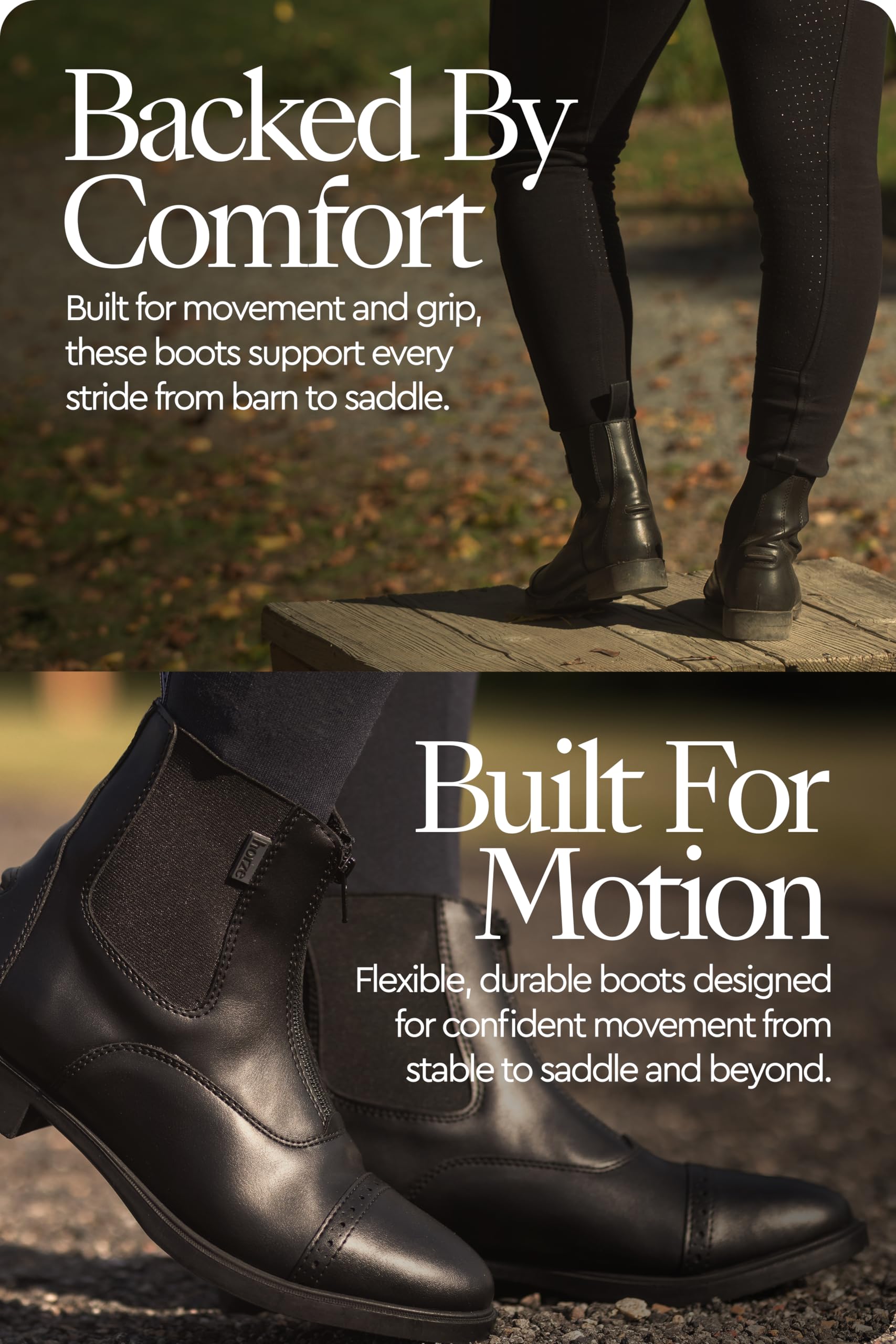 HORZE Bottines d'équitation Wexford Jodhpur avec fermeture éclair pour femme
