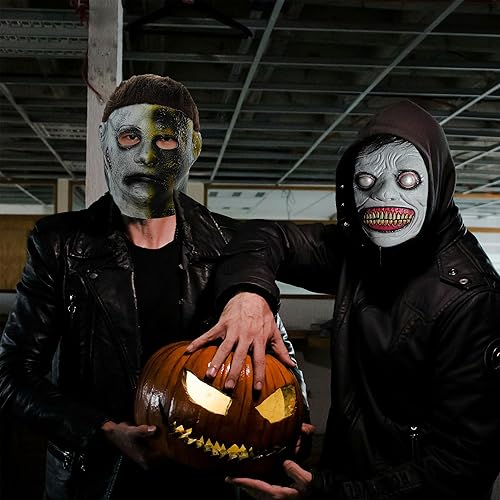 Miniatura 9 de Máscara de payaso de látex de Halloween con cabello para adultos máscaras de accesorios de fiesta de disfraces de Halloween pelo rojo