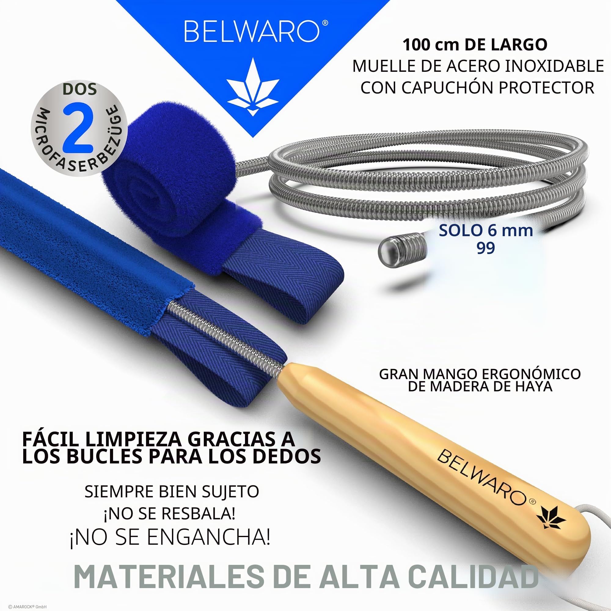 WUMI - Cepillo de limpieza para radiadores con 2 mangueras de microfibra extralargas, muy flexible y lavable, limpieza rápida