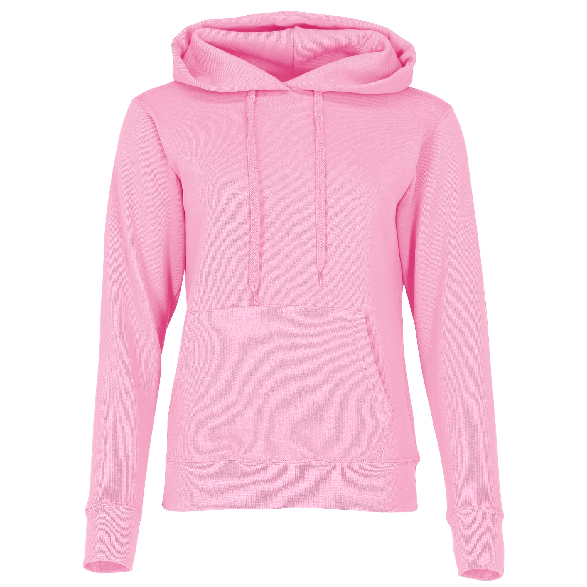 Fruit of the Loom Women's Pull-over Classic Hooded Sweatshirt Clasic, Pink (Light Pink), XS UK