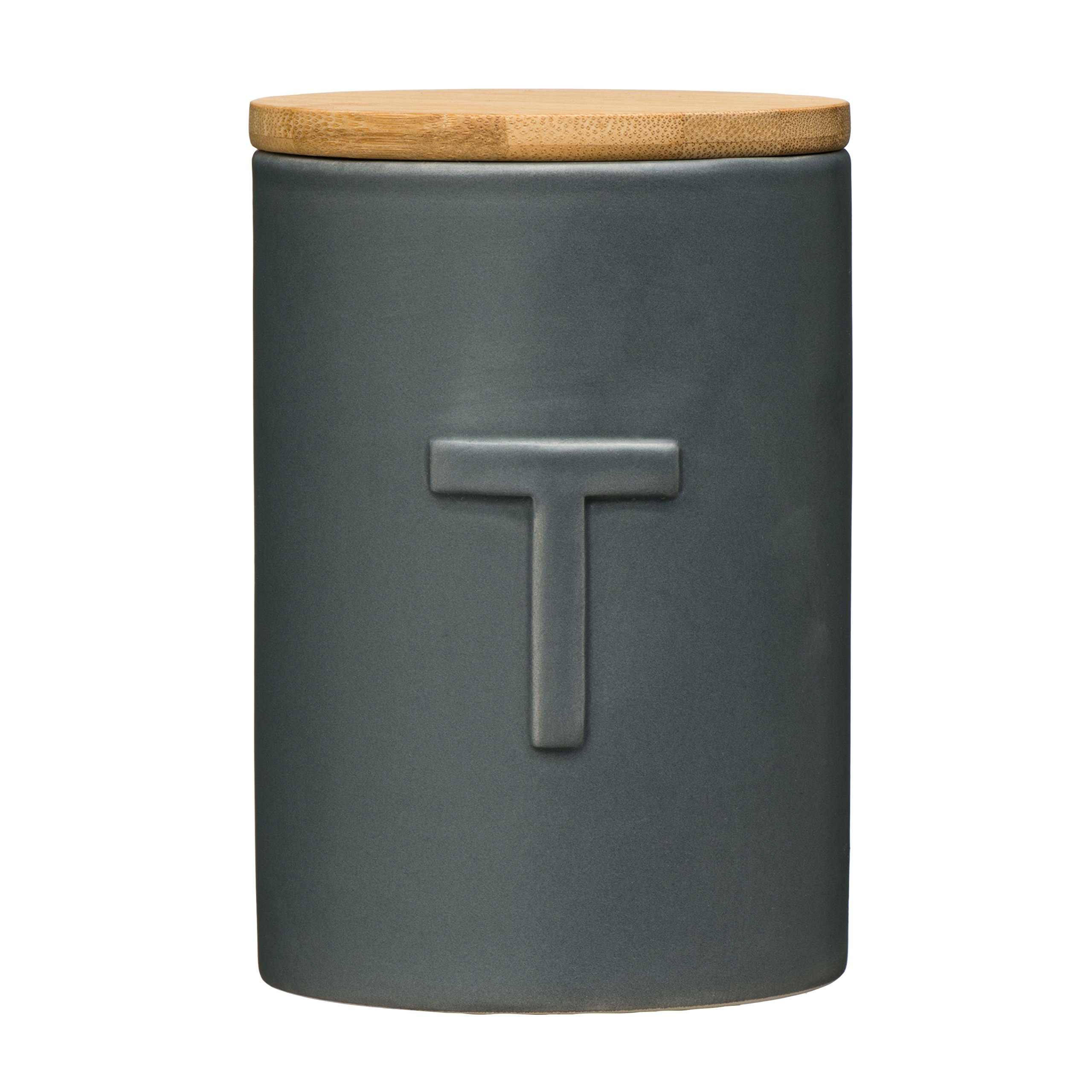 Orsina Functional Design Dark Grey Tea CanisterChic Design Dolomite CanisterDurable Canister For Ingredients from B&Q