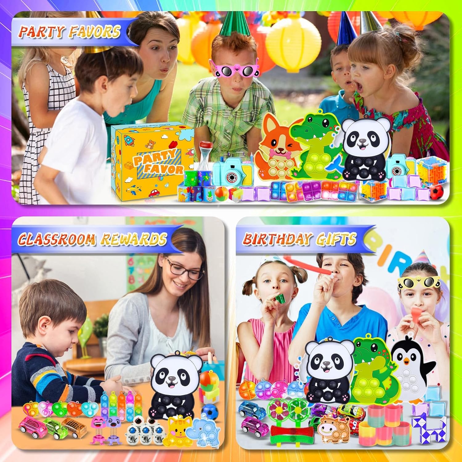 1000+Party Favors for Kids Fidget Toys Pack Bulk Prize Box Treasure Box Goodie Bag Pinata Stuffers Carnival Prizes Classroom Rewards Fillers for Kids - Image 5