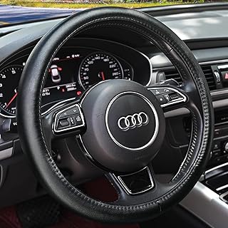 Haokay Leather Steering Wheel Cover - Heavy Duty