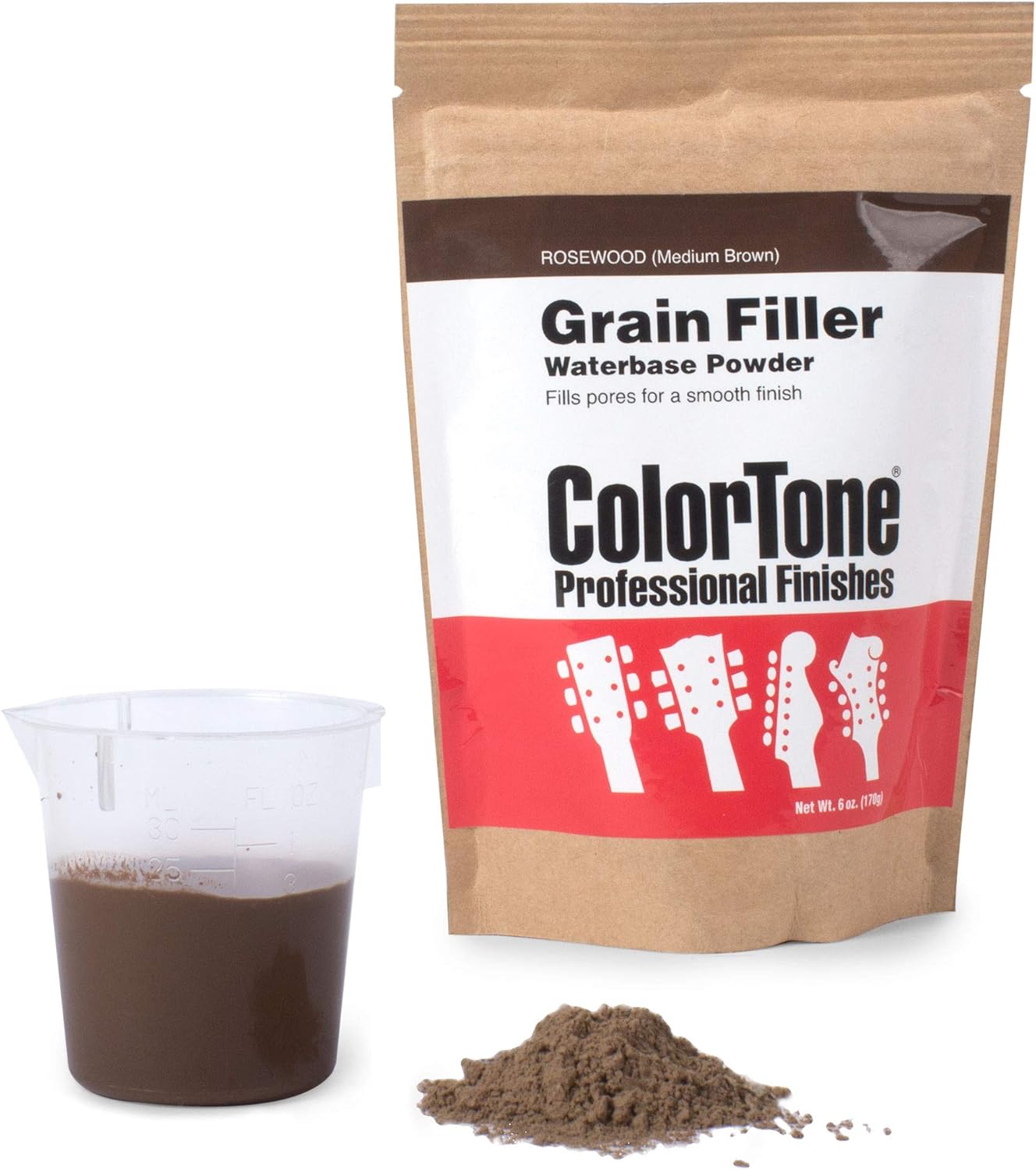 ColorTone Powdered Grain Filler, Rosewood (Medium Brown)