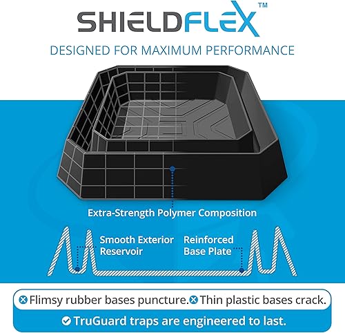 Miniatura 3 de Trampa para insectos de cama, paquete de 8  TruGuard X Interceptores de insectos de cama (negro)  Trampas ecológicas para patas de cama  Detector de