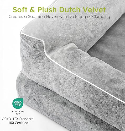 Miniatura 8 de Cama extra grande para perro, cama ortopédica para mascotas con espuma viscoelástica de gel refrescante, cama para perro XL impermeable con funda