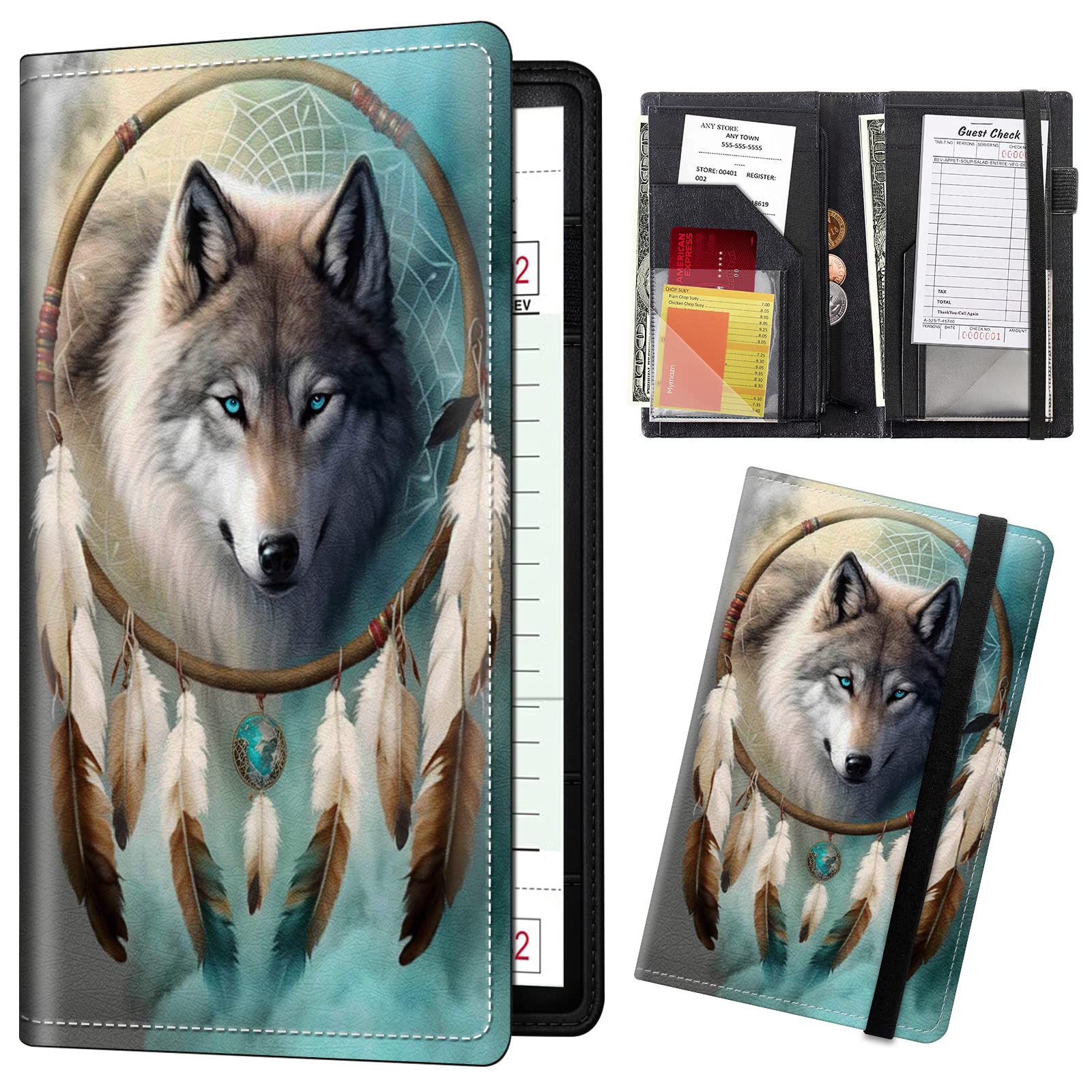 Server Books for Waitress/Waiter Book with Zipper,11 Money Pockets 9