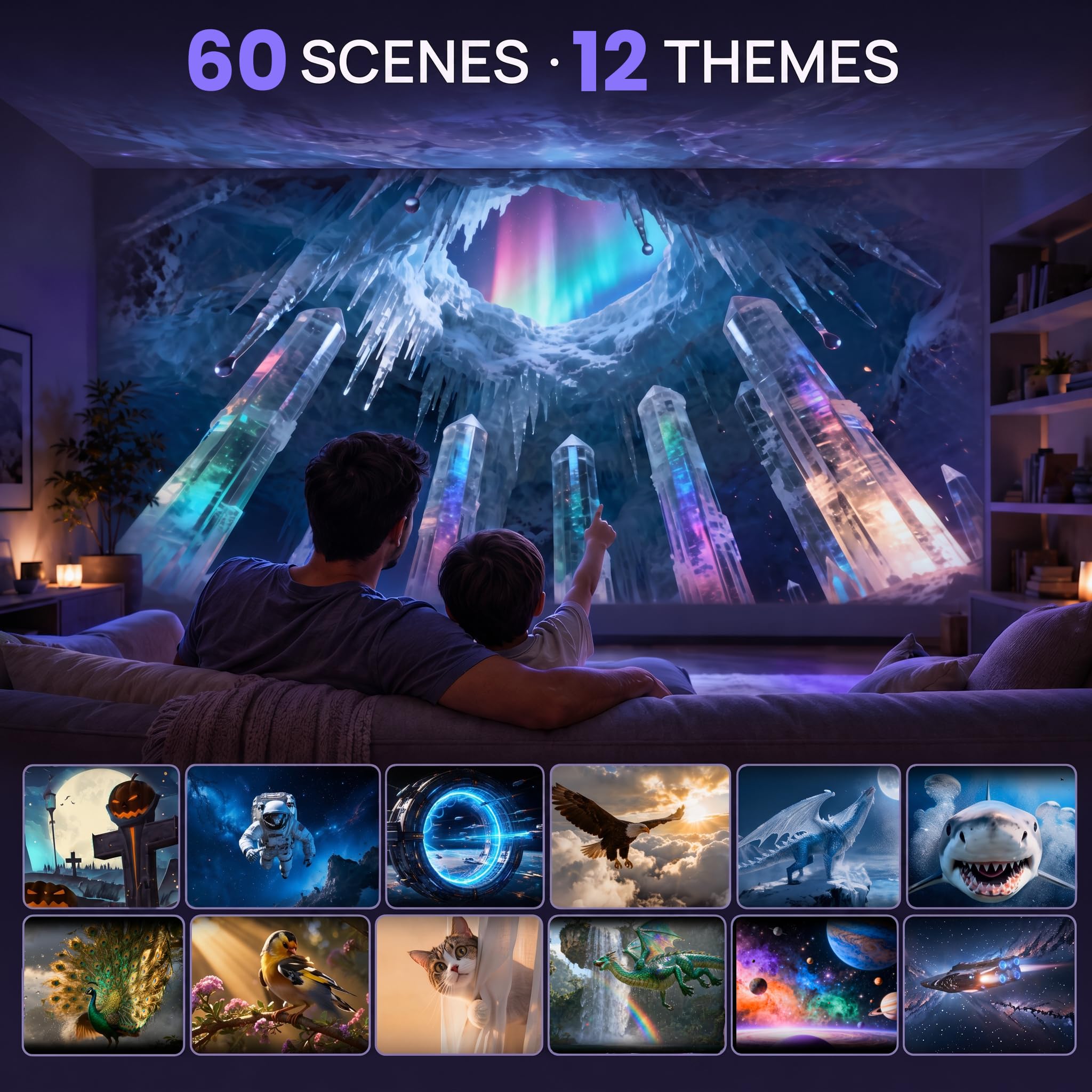 Projecteur d'étoiles bleues pour chambre/chambre à coucher