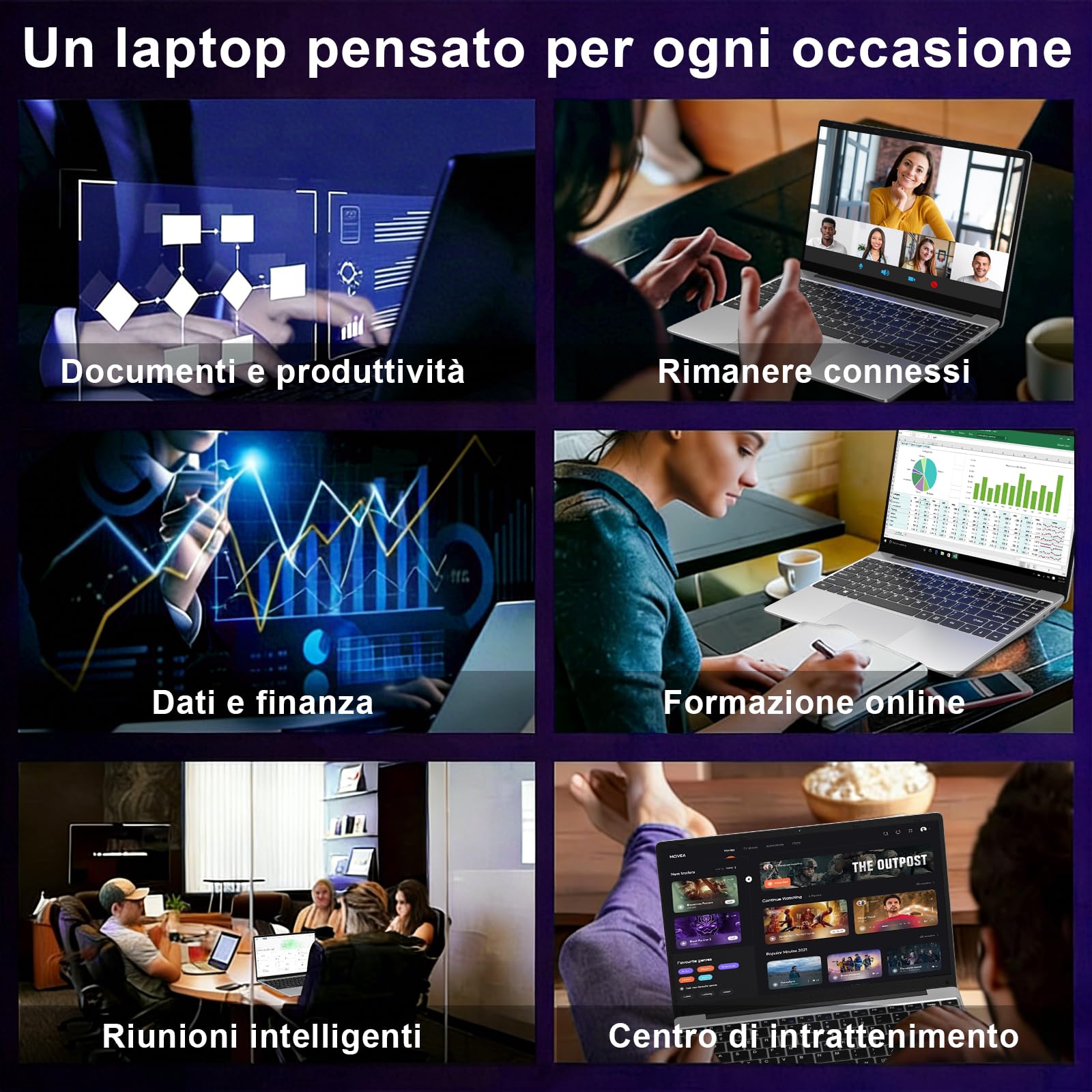 2026 PC Portatile 14 Pollici Laptop Win 11 256 GB ROM N4020 2.4G+5G-Argento | WiFi upto 2.8 GHz Supporta l'espansione SSD 1TB 4.2 USB HDMI Tastiera Italiana Membrana Mouse Senza Fili