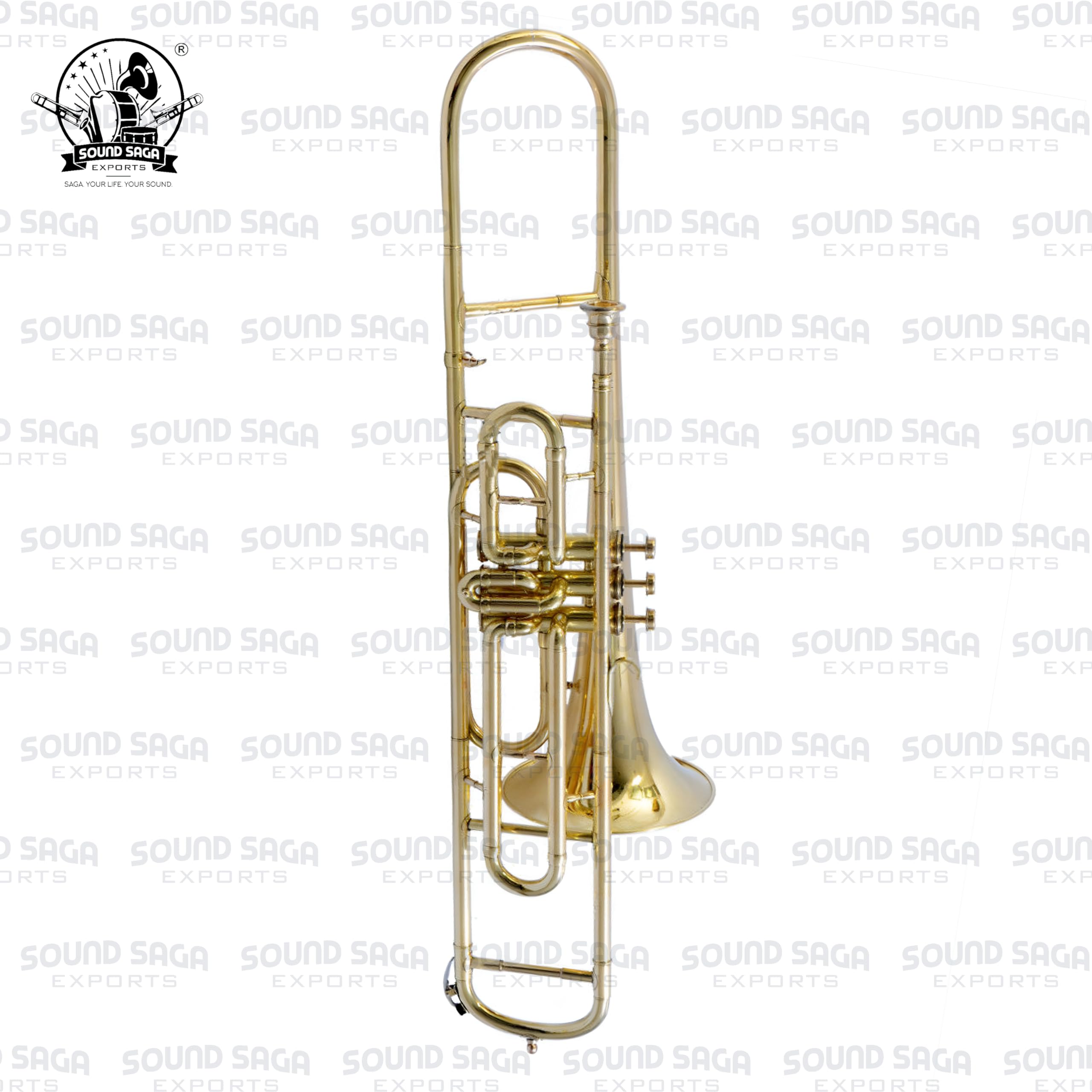Ventilposaune, BB-Pitch, Premium-Qualität inklusive Mundstück und Tragetasche (BRASS)