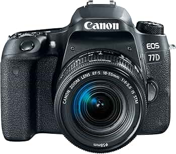 Amazon.com : Canon EOS 77D EF-S 18-55 is STM Kit (Renewed