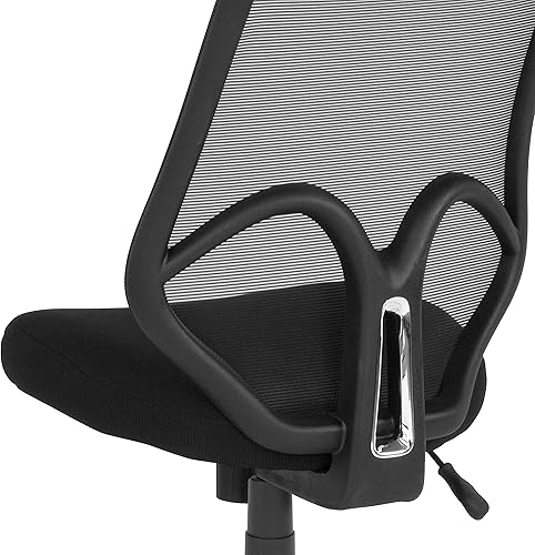 Miniatura 9 de Flash Furniture Silla de oficina de malla negra con respaldo alto de la serie Salerno