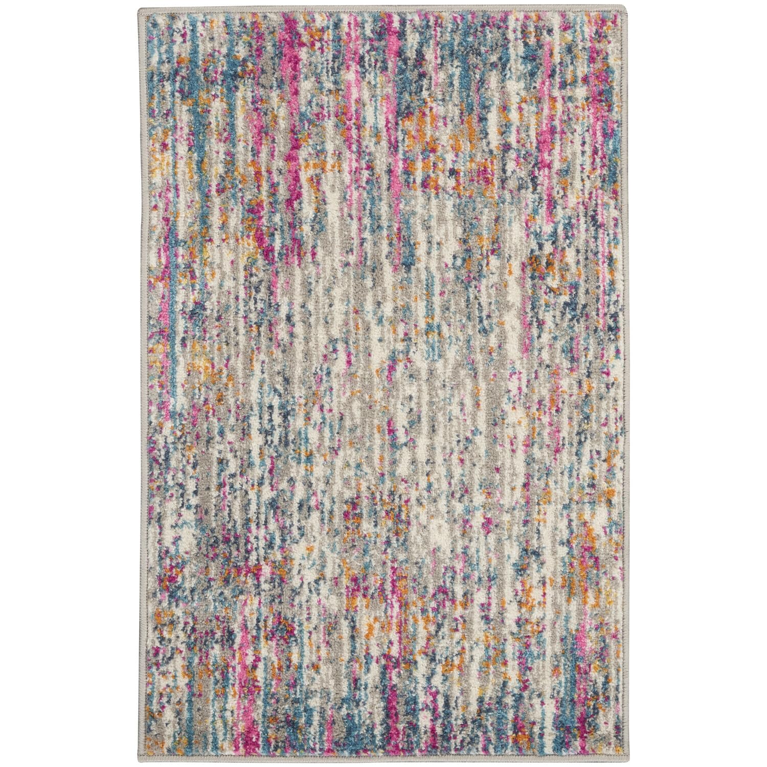 Nourison Home Passion Ivory Multicolor 1'10" x 2'10" Area Rug - Easy Clean, Non Shedding, Bed Room, Living Room, Dining Room, Kitchen (2' x 3')