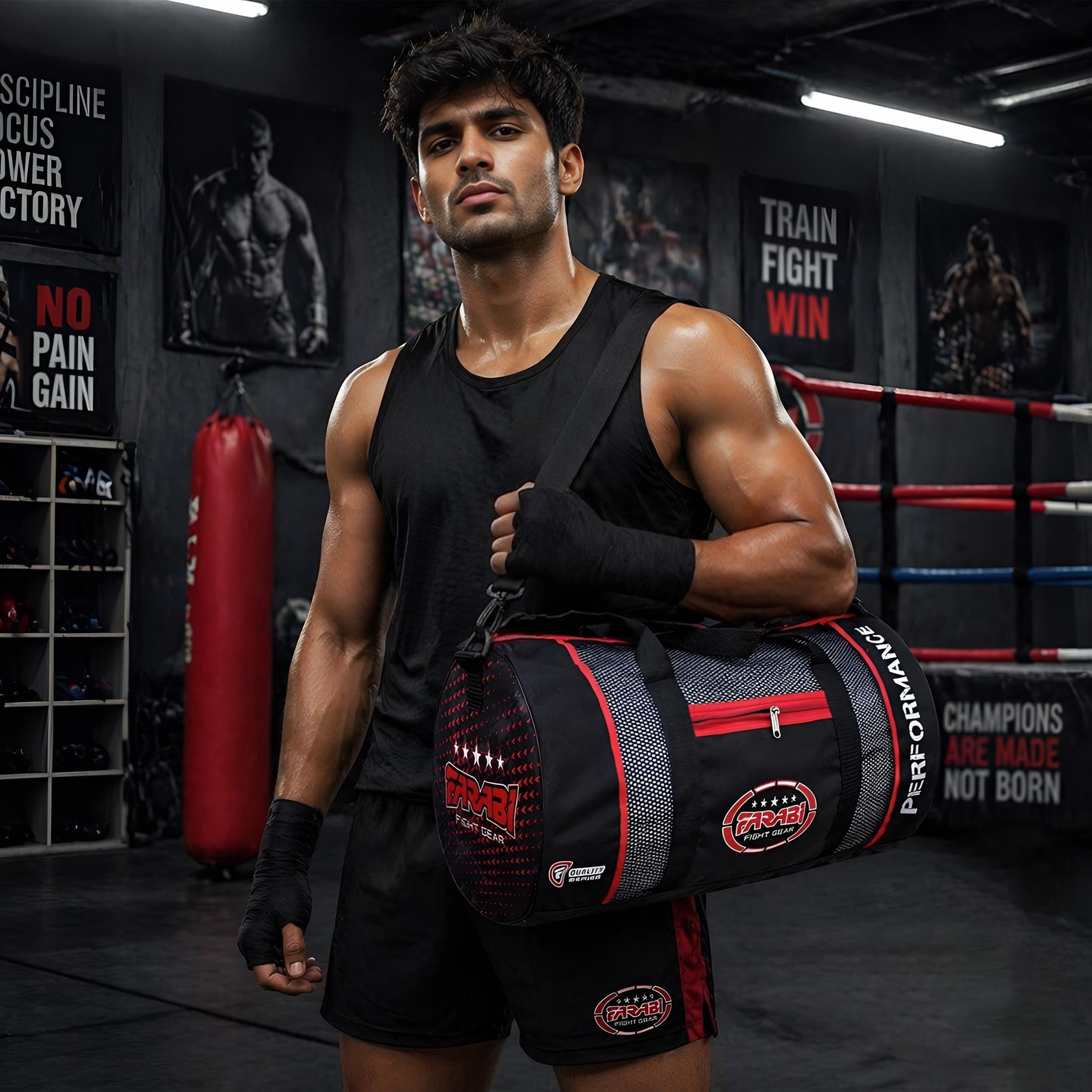 Farabi Sports Bolsa de Gimnasio Artes Marciales Mixtas Boxeo Equipo de Entrenamiento