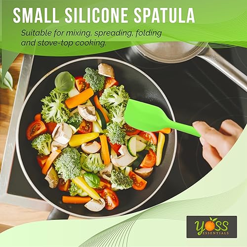 Miniatura 6 de Colador de clip para ollas sartenes y cuencos 2 piezas colador de pasta ajustable con espátula de silicona pequeña 2 piezas - Fabricado con colador