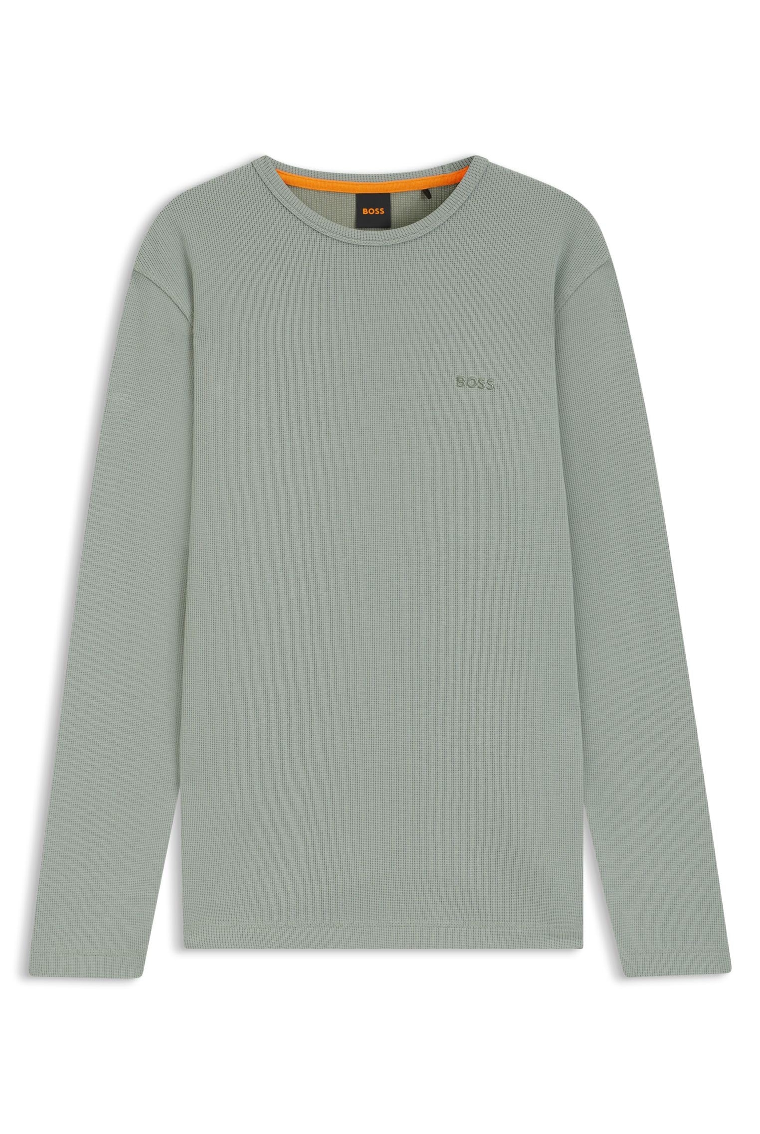 BOSS Herren Tempesto T-Shirt aus Baumwoll-Mix mit Waffelstruktur