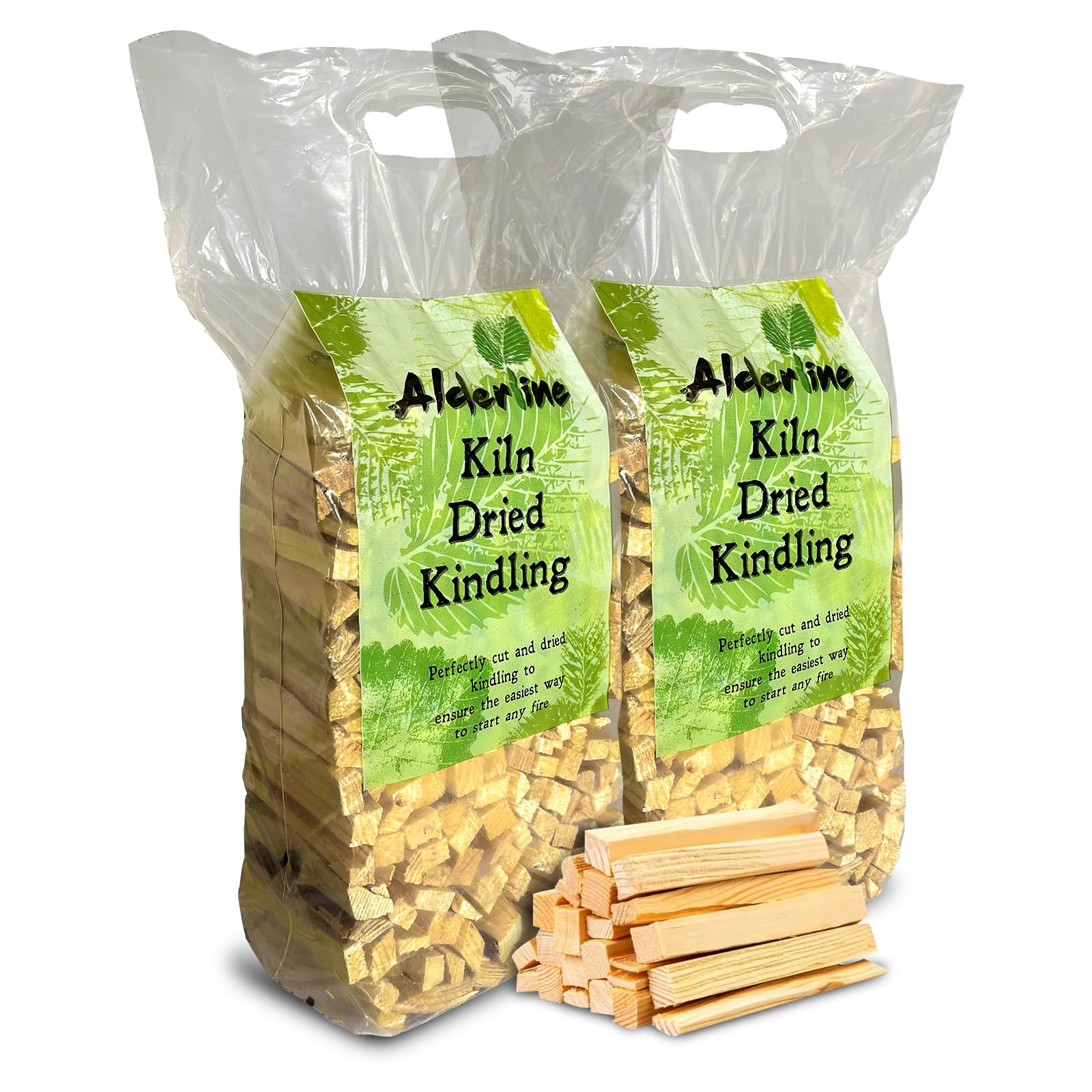 Alderline Light Premium Kindling Wood 3 Kg - Firewood Sticks For Effortless Ignition In Pizza Ovens, Log Burners, And Bbq Charcoal - Perfectly Packaged In Bag For Convenience And Low Smoke Emission (2 Bags)