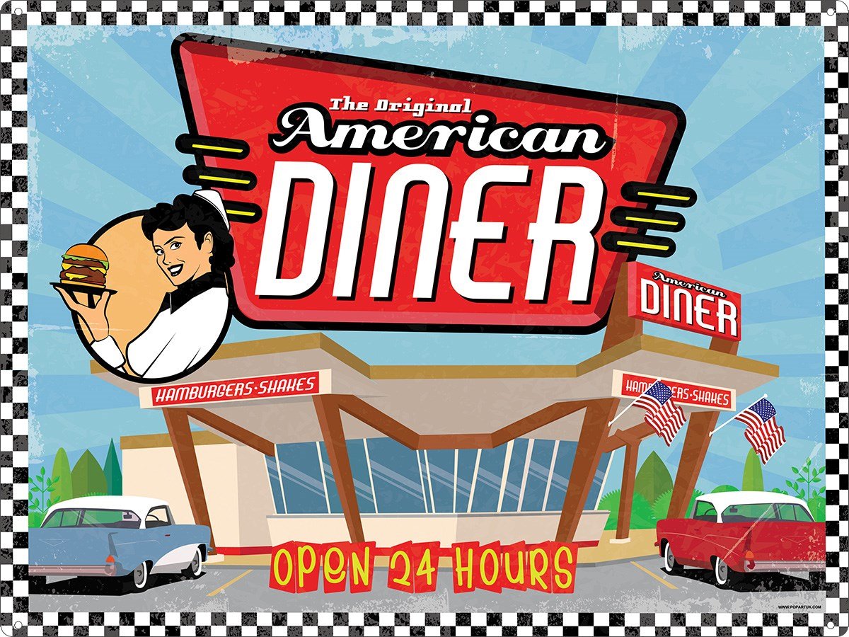 The Original American Diner Tin Sign