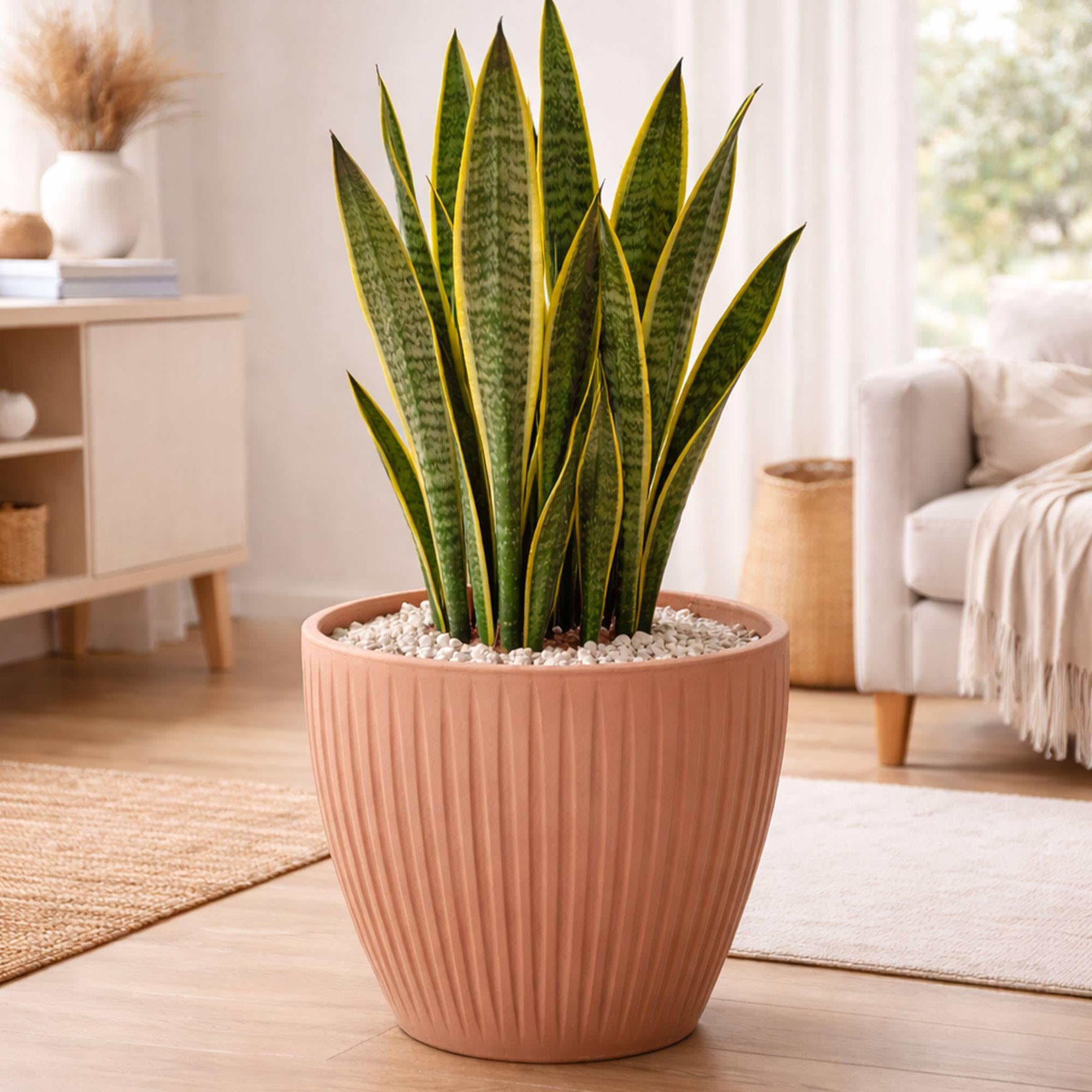 Well Home Maceta de Rotomoldeo Latia Round Ø40x33 Terracota