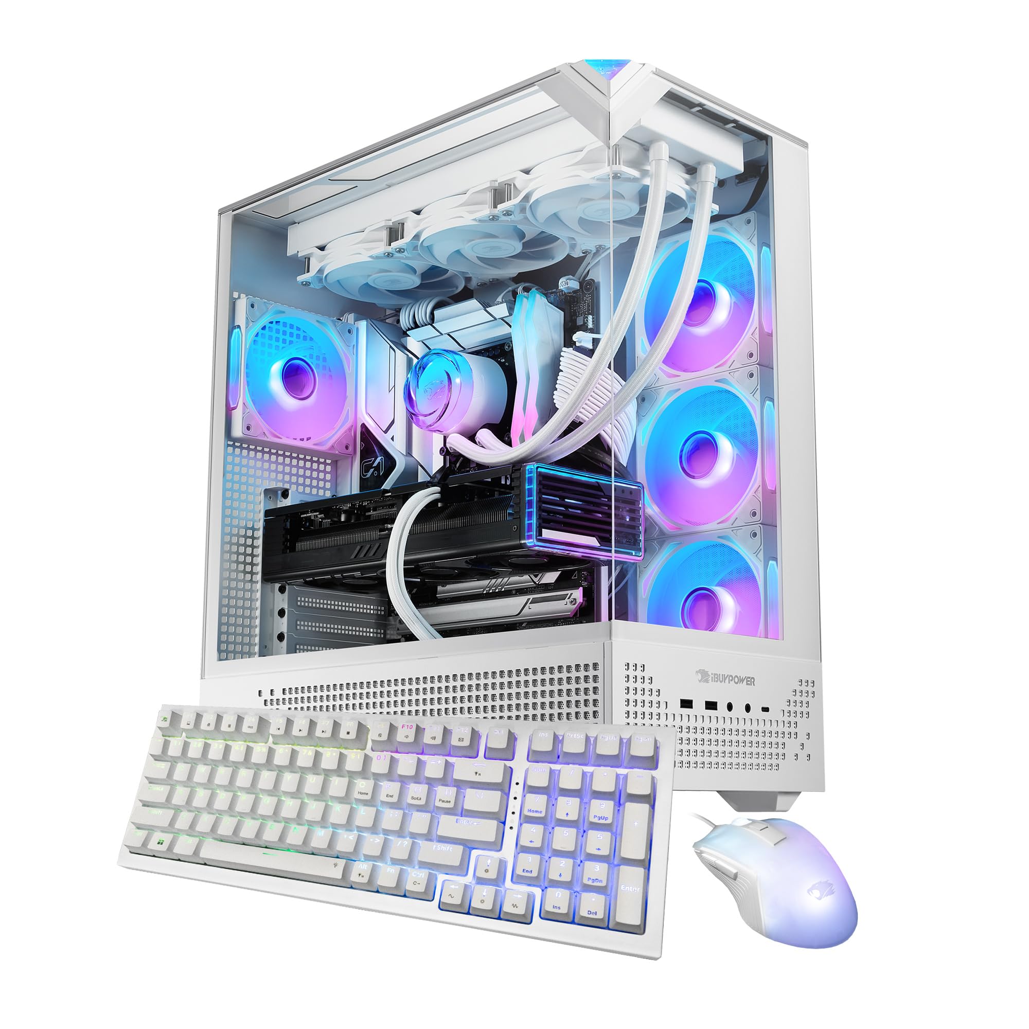 iBUYPOWER Element Pro Gaming PC Desktop Computer AMD Ryzen 7 9800X3D CPU, NVIDIA GeForce RTX 5070Ti 16GB GPU, 32GB DDR5 RGB 5200MHz RAM, 2TB SSD,