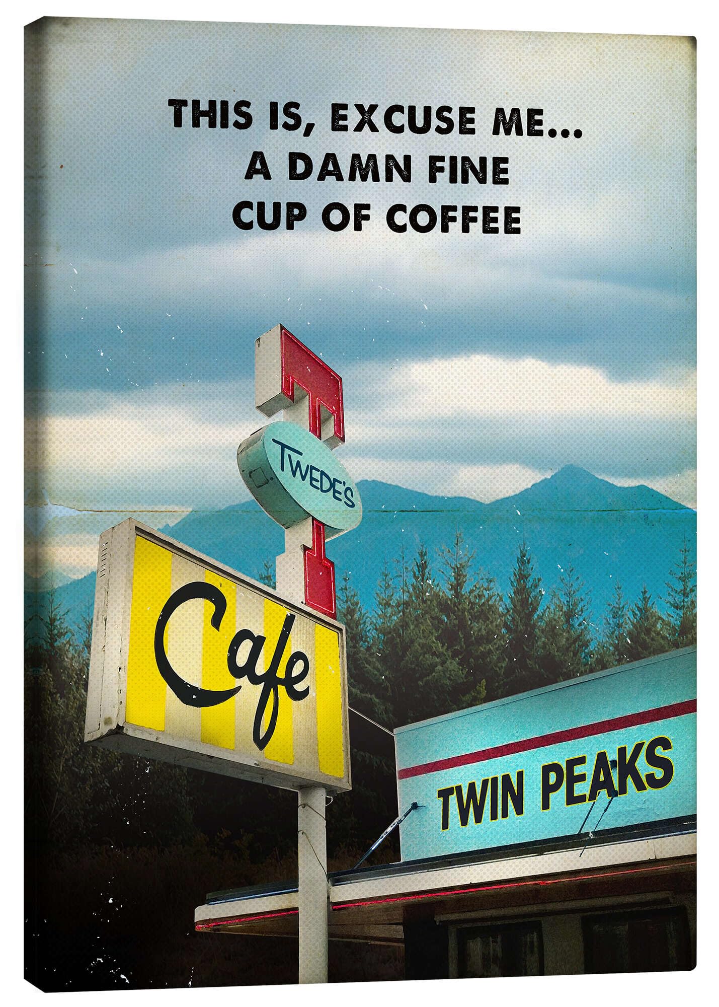 Posterlounge Twin Peaks Stampa su tela | 50 x 70 cm di 2ToastDesign Quadri Decorazione per pareti
