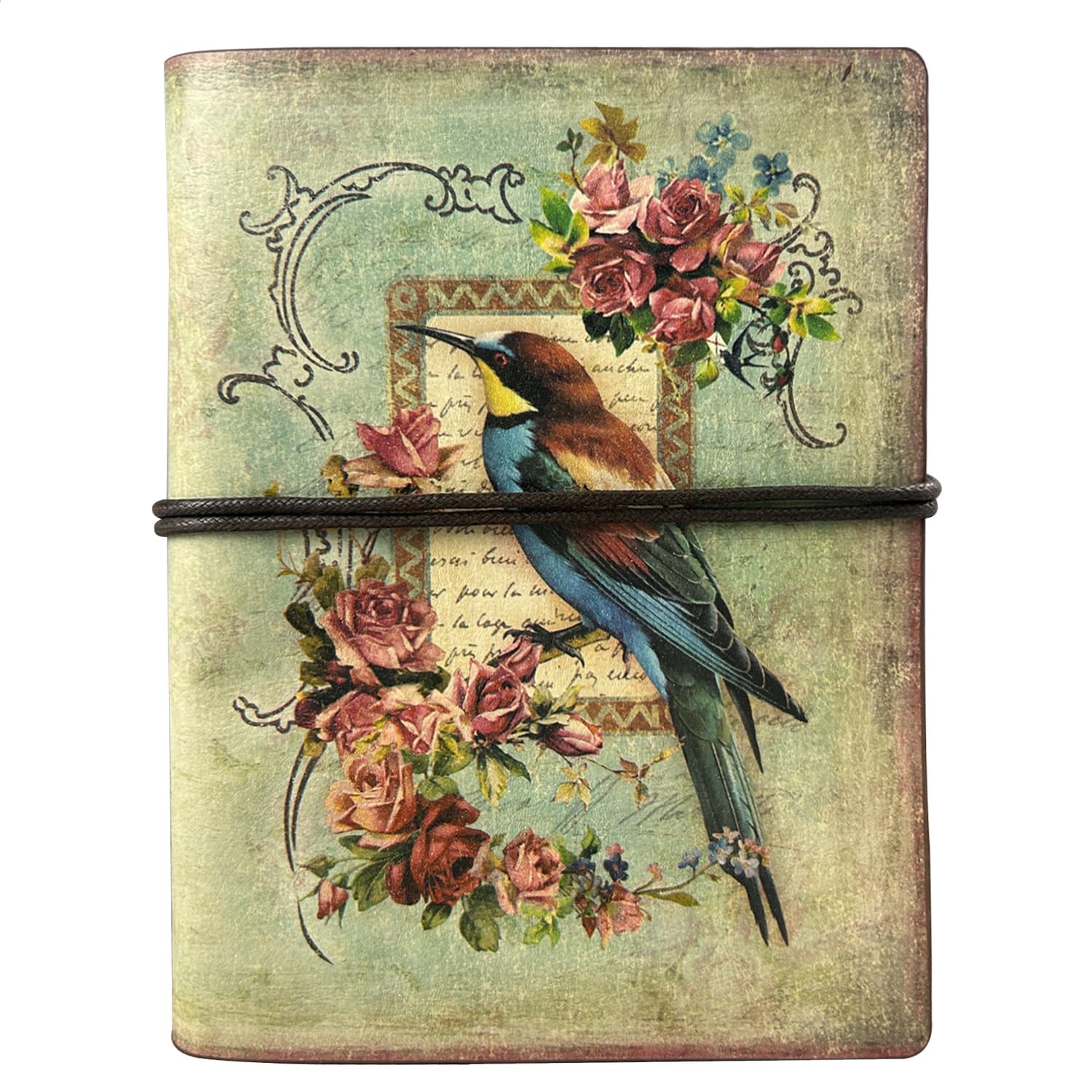 Journal Notebook for Women, Refillable Travelers Notebook Antique Leather Journals for Writing Art Sketchbook Travel Diary Luxury Gifts for Birthday Thanksgiving 90 Sheets A6(5.6"x7.4"Hummingbird)