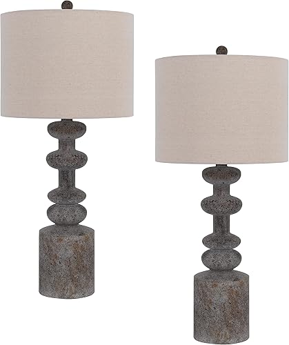 Cal Lámpara de mesa de resina Blackfoot de 3 vías de 150 W. Precio y se vende como pares