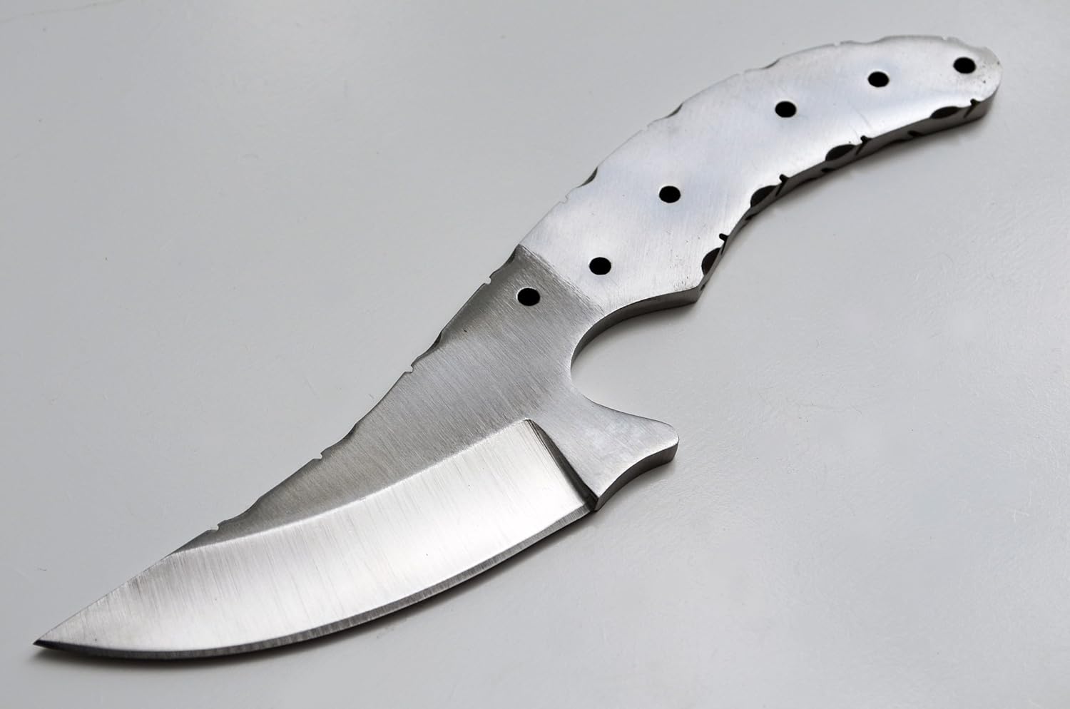 1095 High Carbon Steel Curved Upswept Knife Blank Blade Hunting Skinning Skinner 1095HC