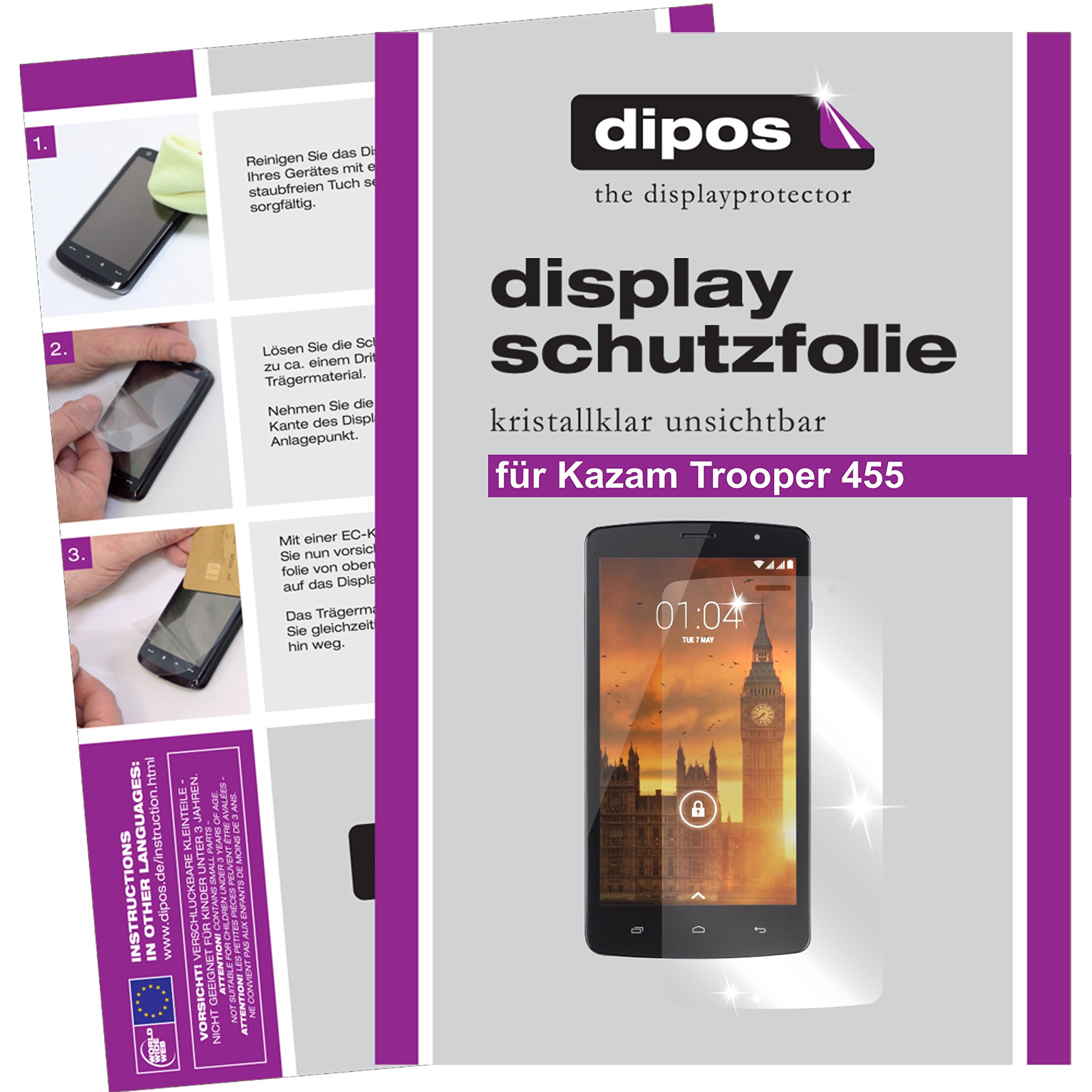 2x Pellicola per Kazam Trooper 450L Prottetiva Transparente