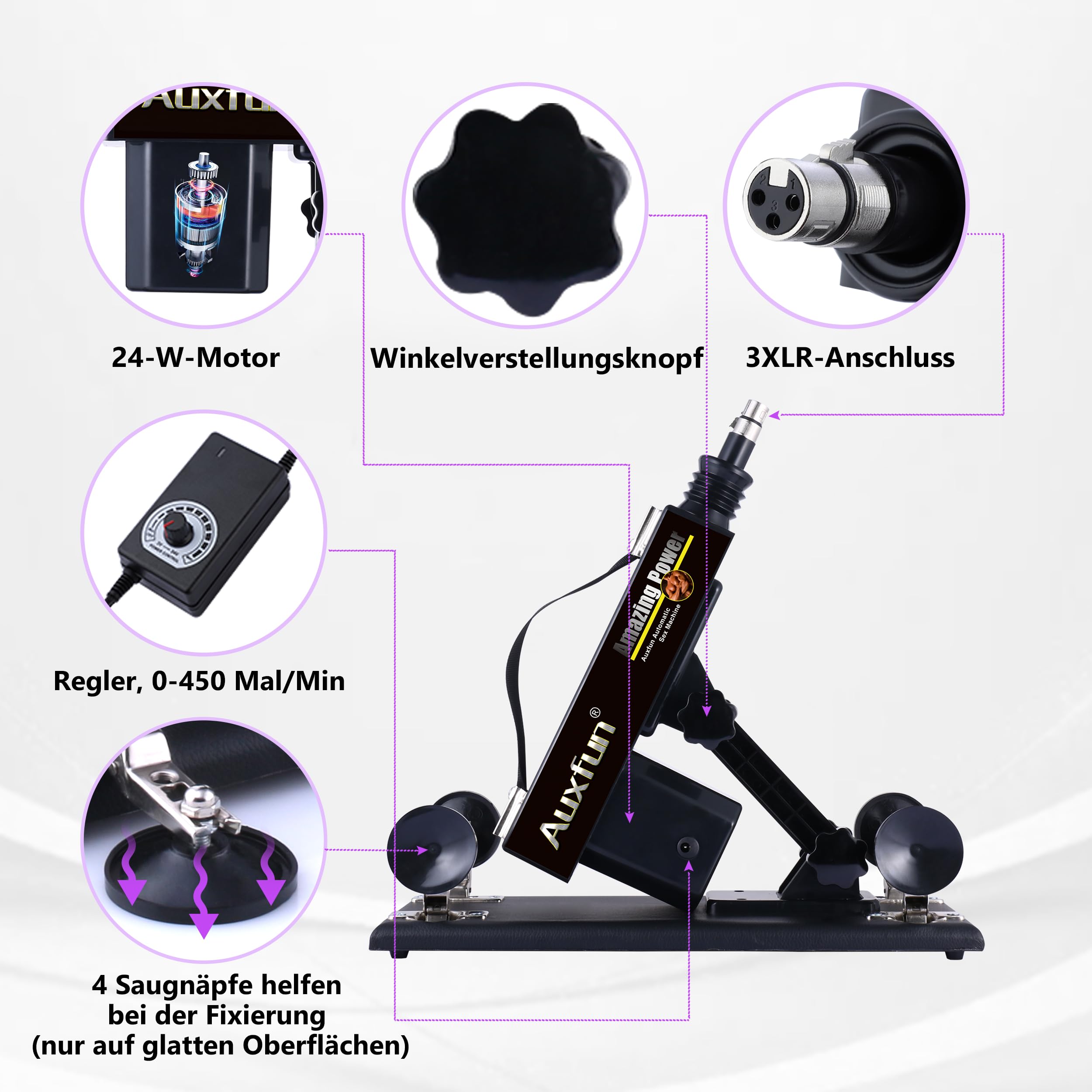 Automatische Dildo Maschine Fickmaschine mit APP Steuerung Sexspielzeug | Sex Maschine mit Schubkraft Realistischer Dildo für Erwachsene Einstellbare Liebesmaschine mit Aufsätzen 3XLR Anschluss