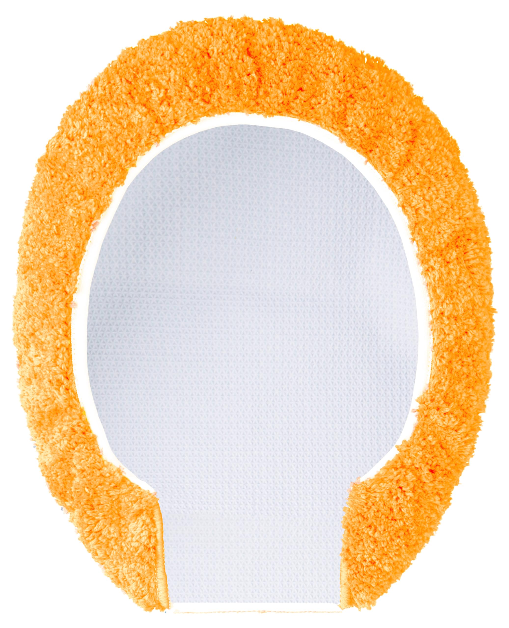 Brandsseller WC Deckelbezug 38x48 cm Ausschnitt aus weichem Mikrofaserstoff Toiletten Sitzbezug für Optimalen Komfort und Stil-Orange