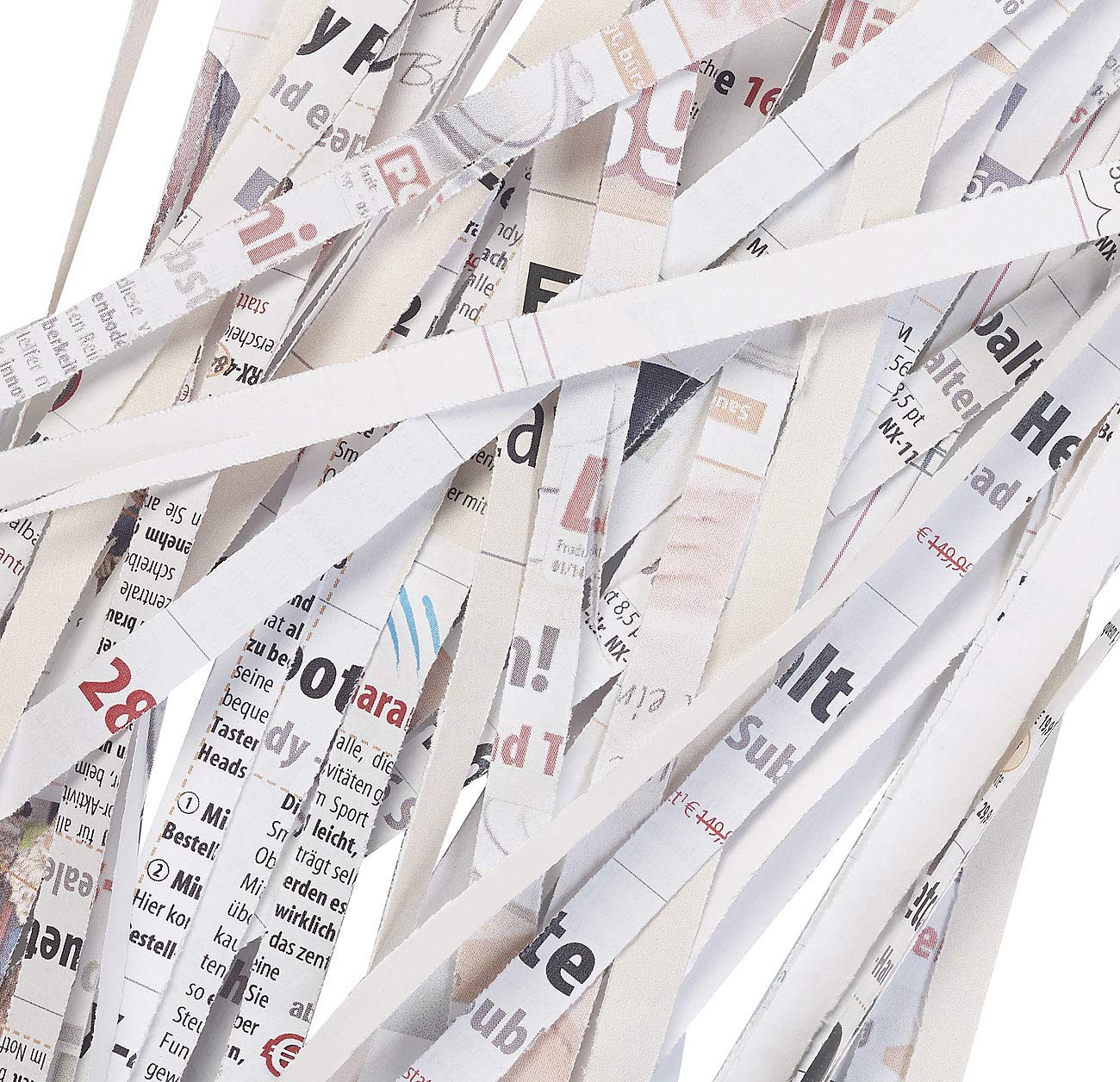 Distruggidocumenti per 6 fogli A4 e carte, taglio a strisce, 8 litri, 170 W