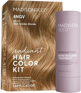 Madison Reed Hair Color & Bonding Time Bundle - Radiant Hair Color Kit in Sicily Blonde - 8NGV and Bonding Time Hair Serum